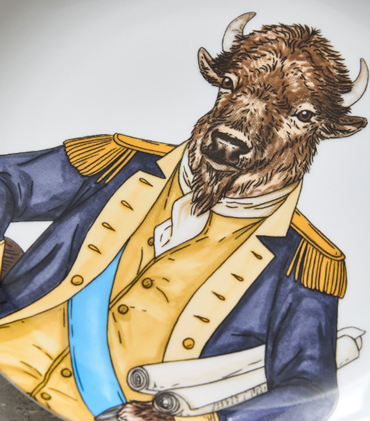 Dapper Animal Patriotic Salad Plate