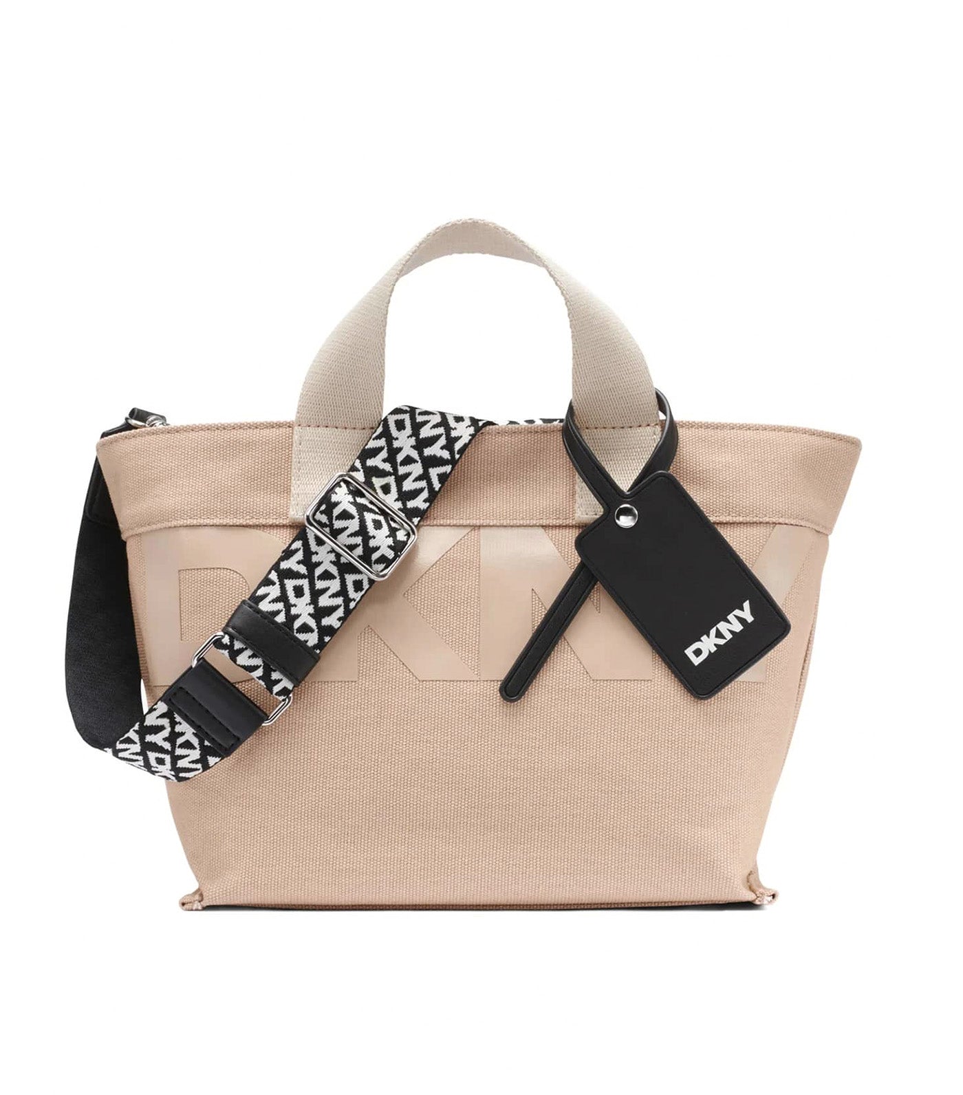 DKNY Brady Small Logo-Print Crossbody Light Khaki 