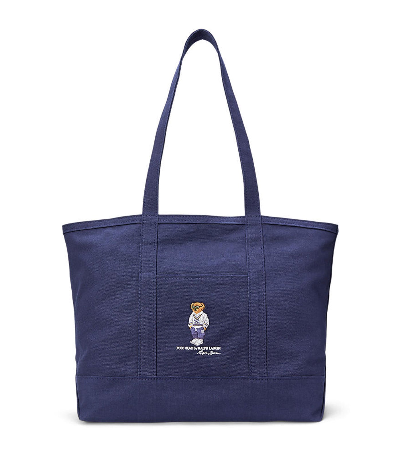 Men's Polo Bear Canvas Tote Newport Navy