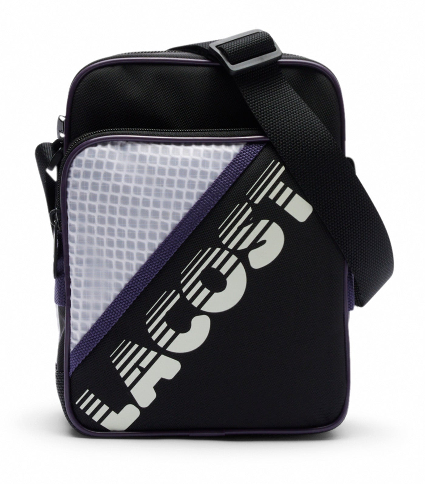 Lacoste Brewen Shoulder Bag Noir Farine Velours