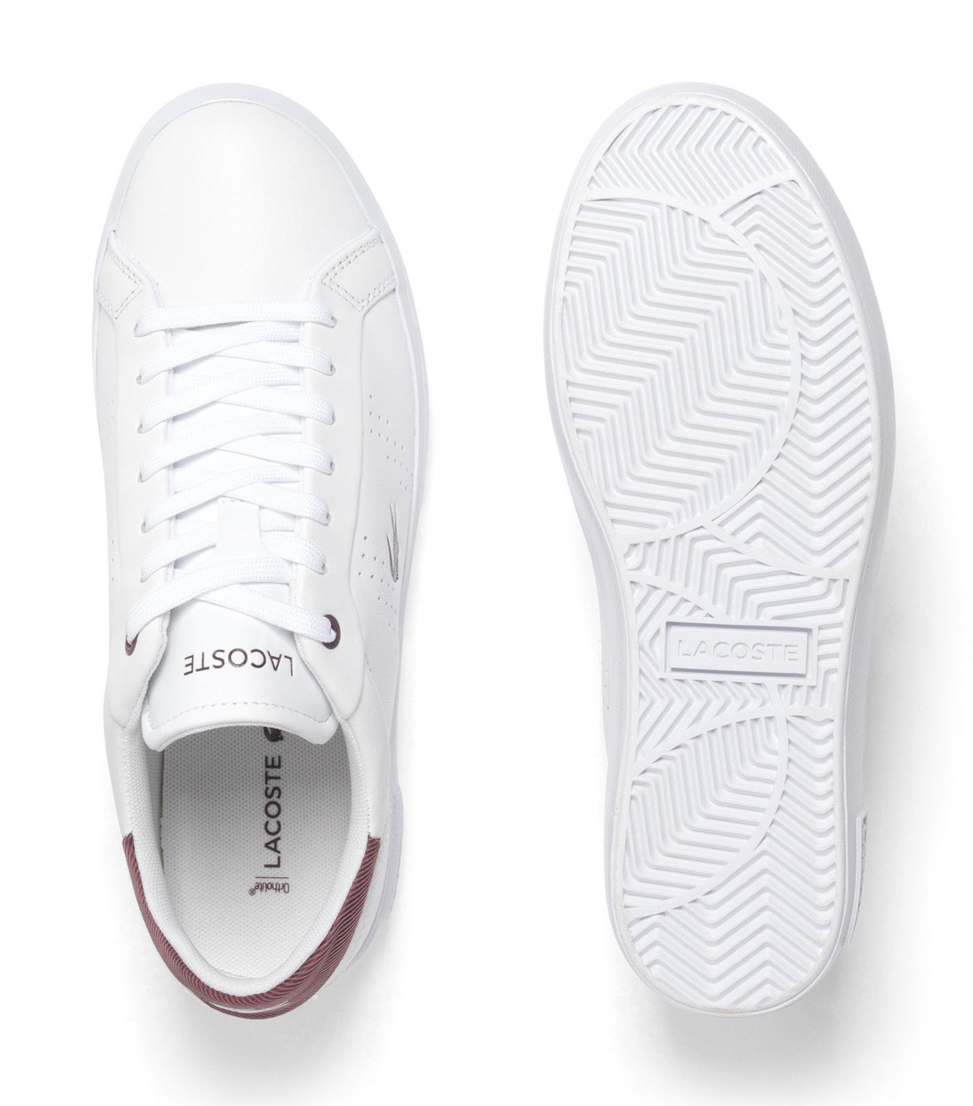Lacoste Women's Powercourt 2.0 Leather Sneakers White/Dark Purple
