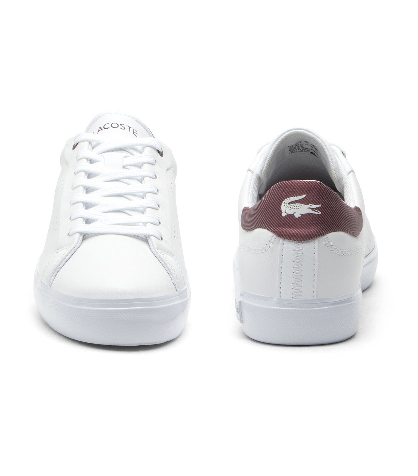 Lacoste Women's Powercourt 2.0 Leather Sneakers White/Dark Purple