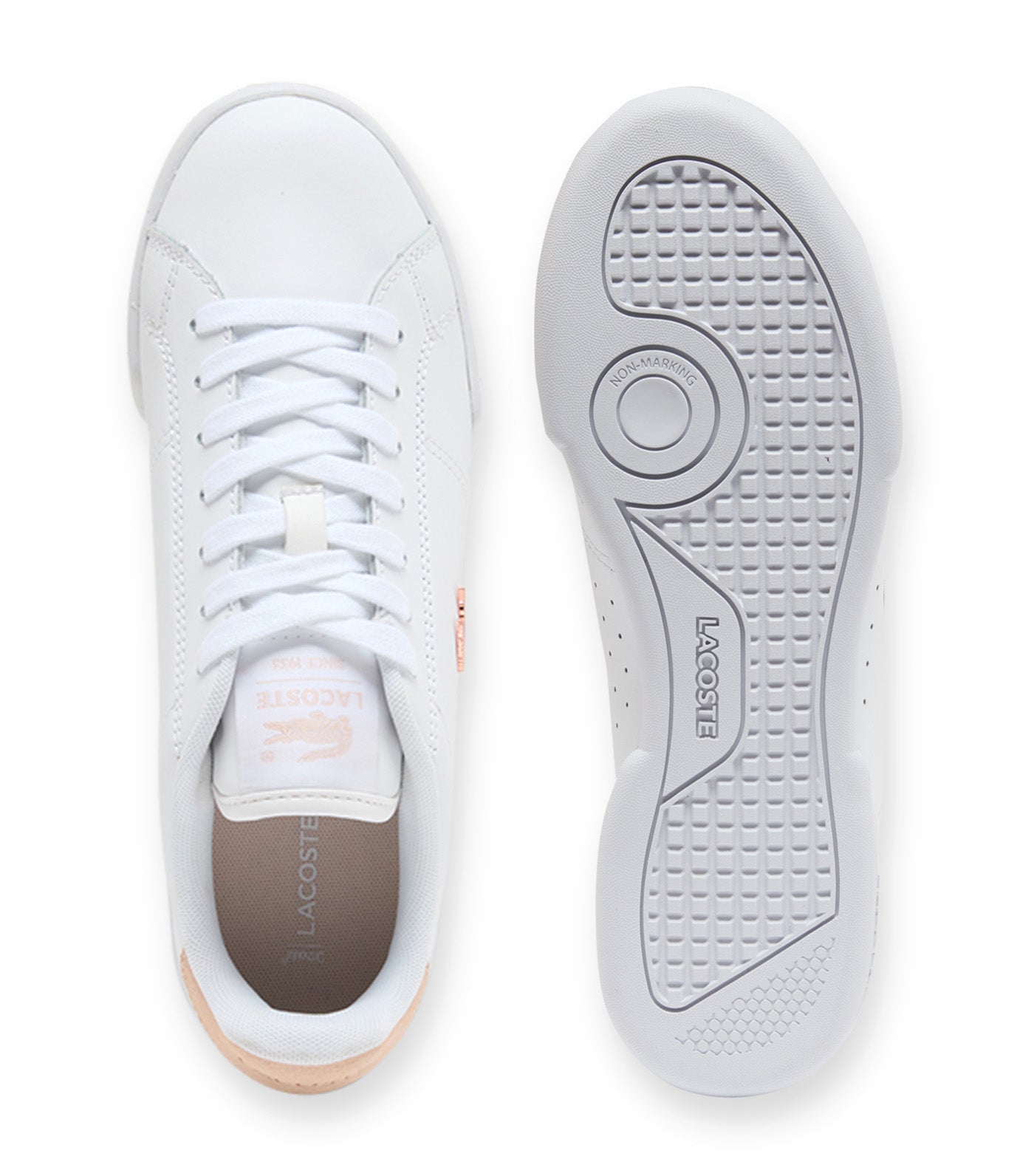 Lacoste Women’s Carnaby Cup Leather Sneakers White/Light Pink