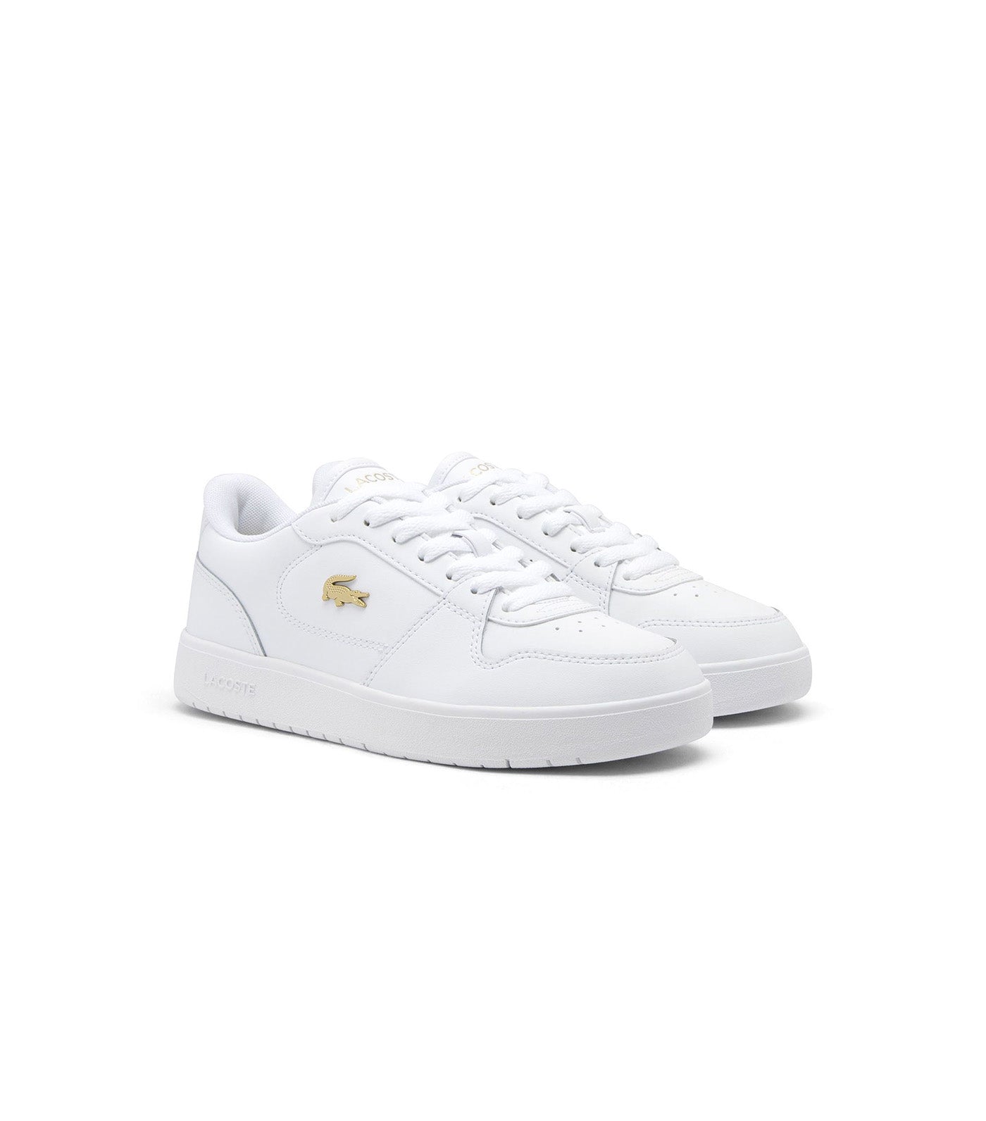 Women's Court Ace Leather Sneakers White/Gold