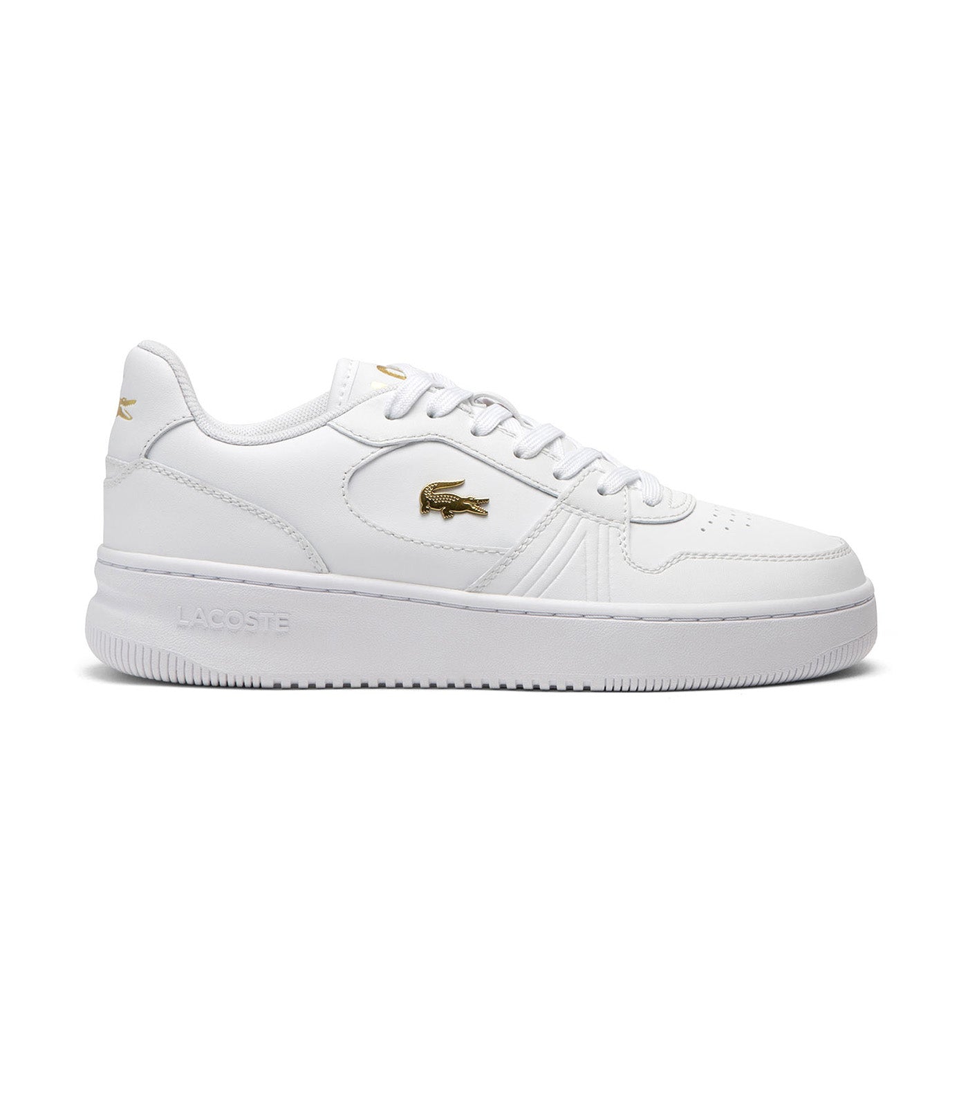 Women's L001 Set Leather Sneakers White/Gold