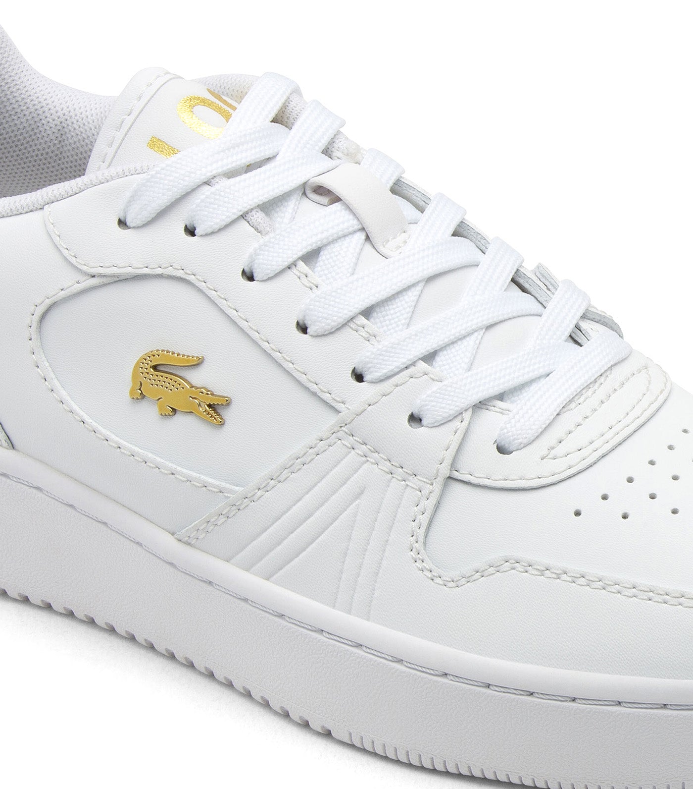 Women's L001 Set Leather Sneakers White/Gold