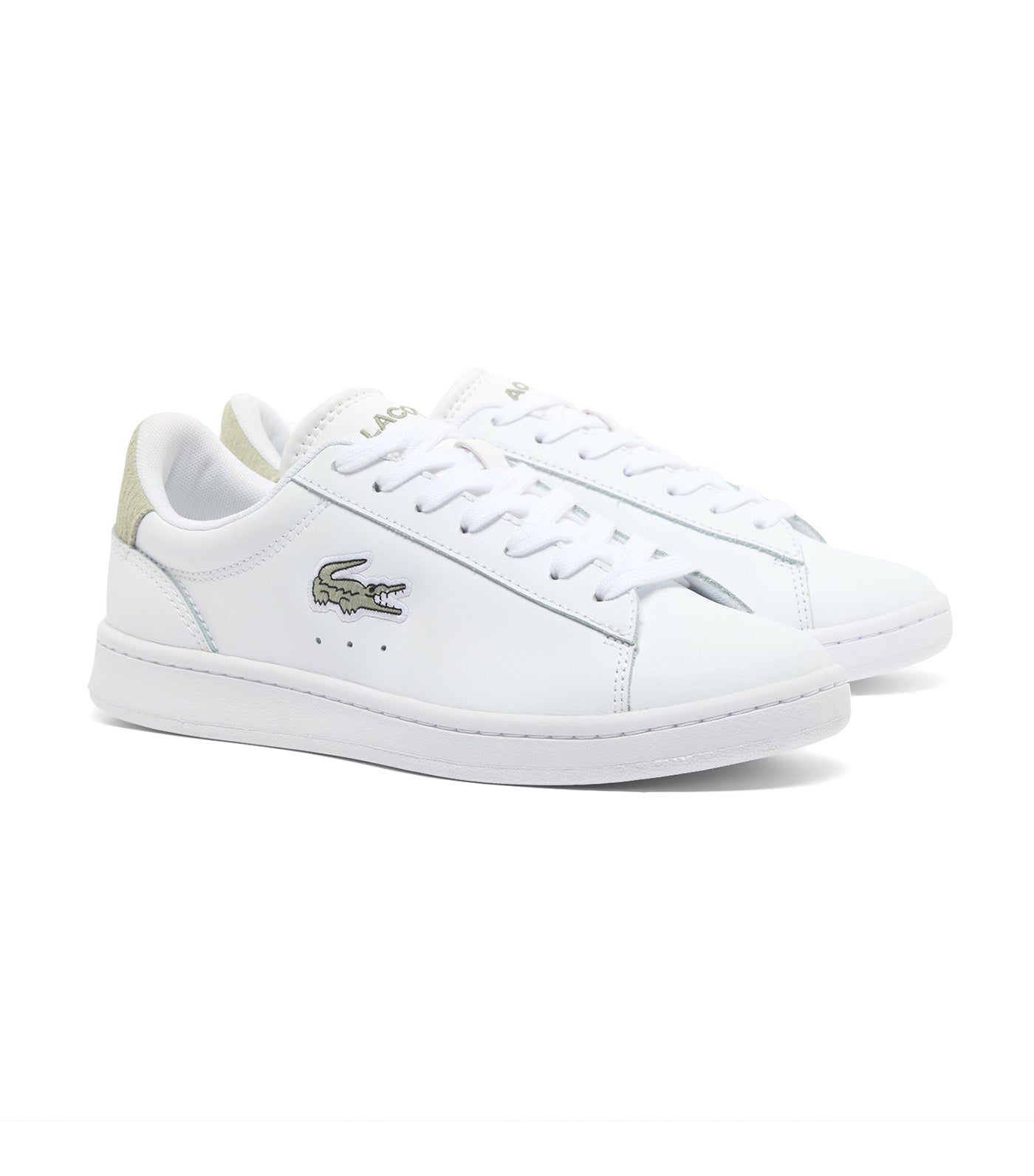 Lacoste Women's Carnaby Set Leather Sneakers White/Light Khaki