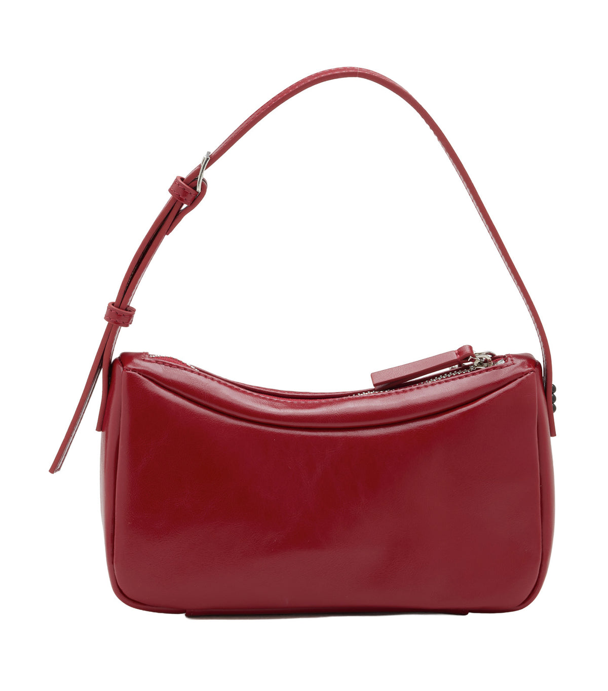 Luna Bow-Charm Slouchy Bag Red