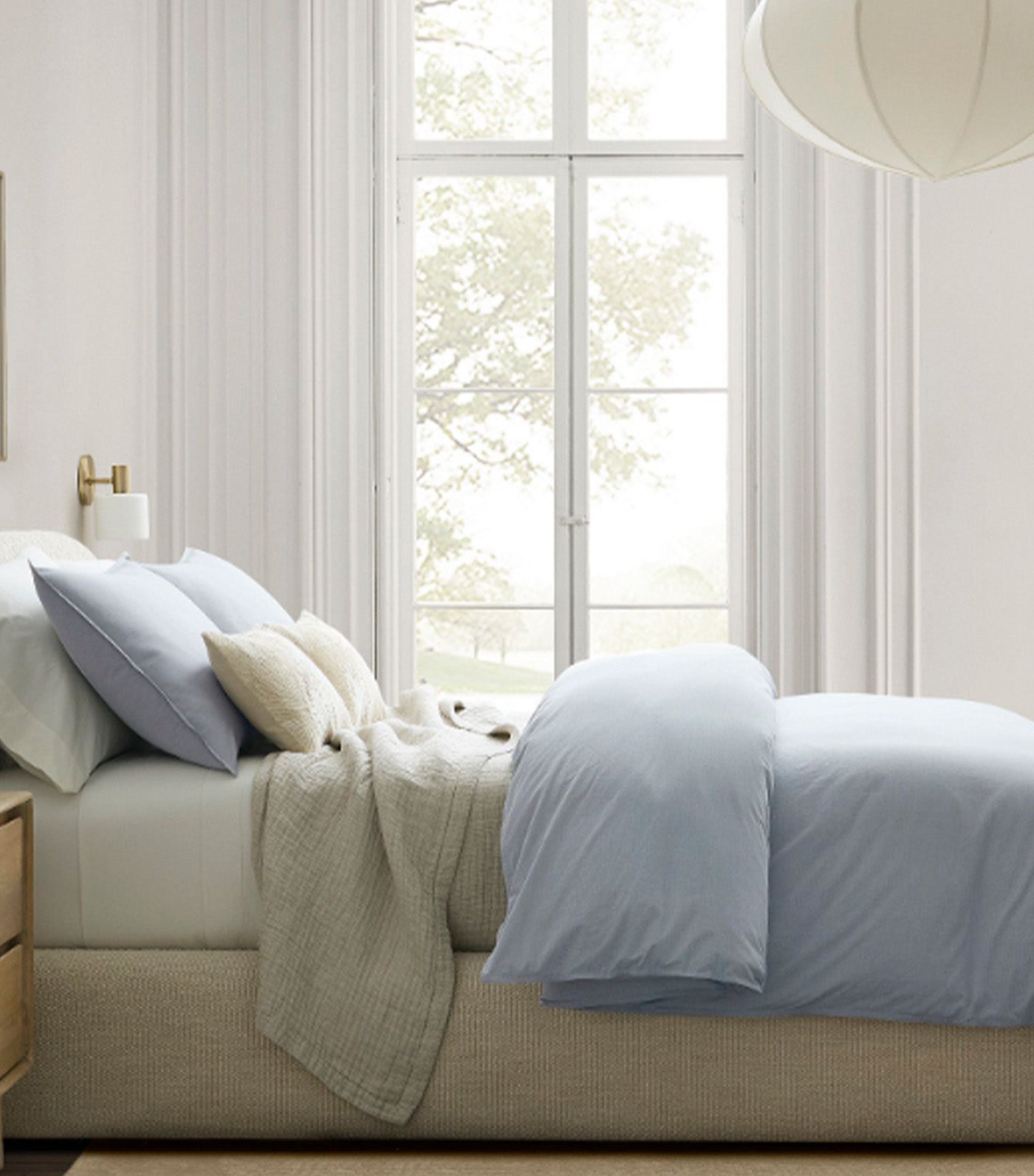 Organic Washed Cotton Percale Duvet Cover