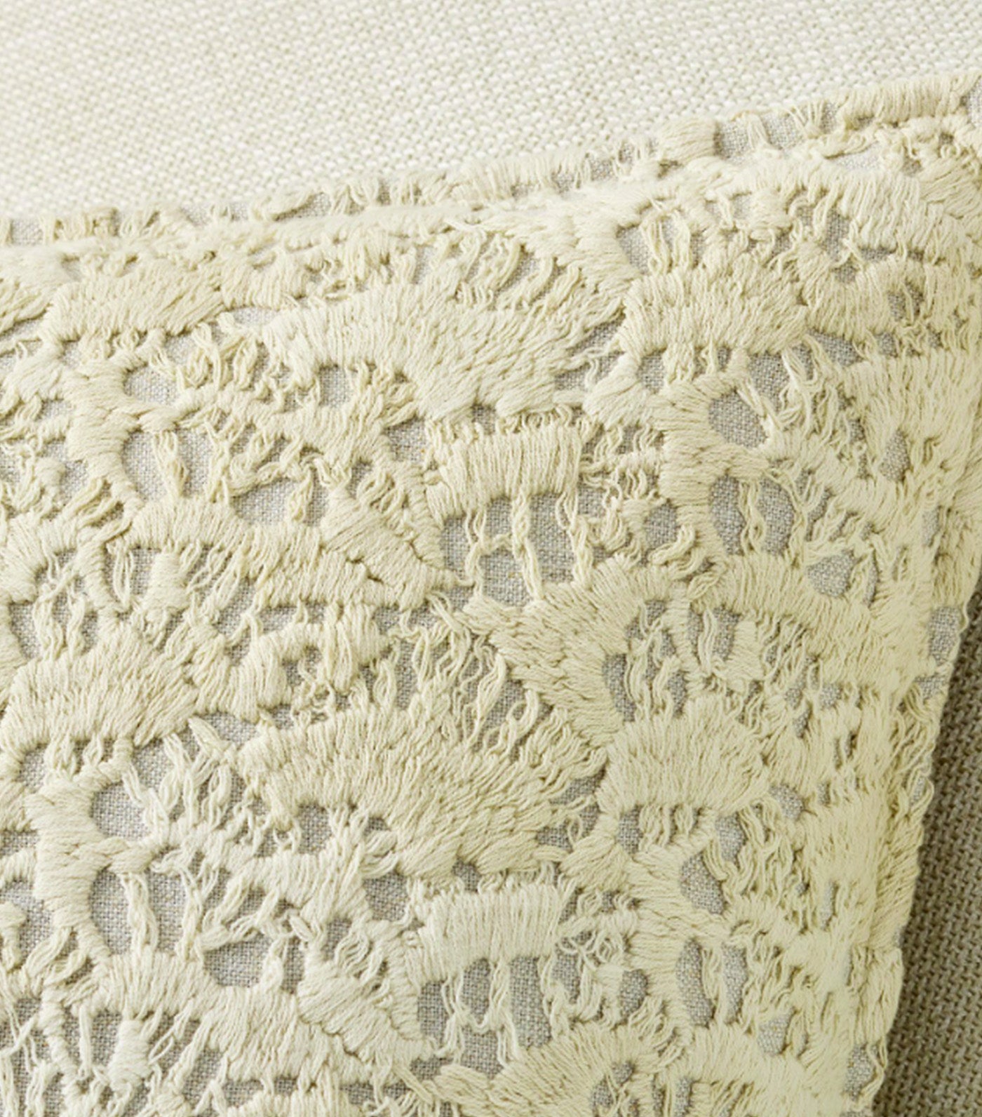 Coral Reef Embroidered Pillow Ivory Multi
