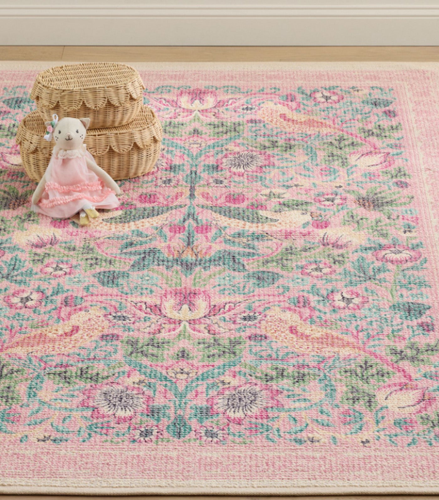 Morris & Co. Strawberry Thief And Larkspur Reversible Rug