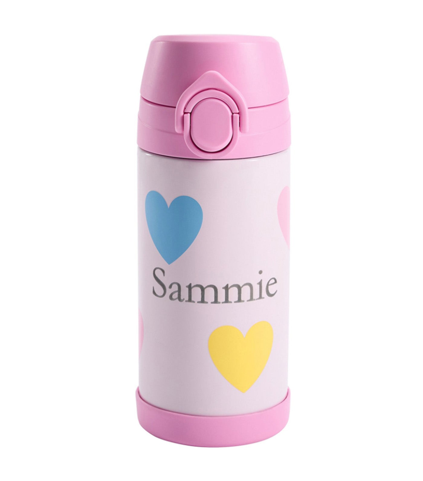 Pottery Barn Kids Mackenzie Pastel Hearts Water Bottle Multi