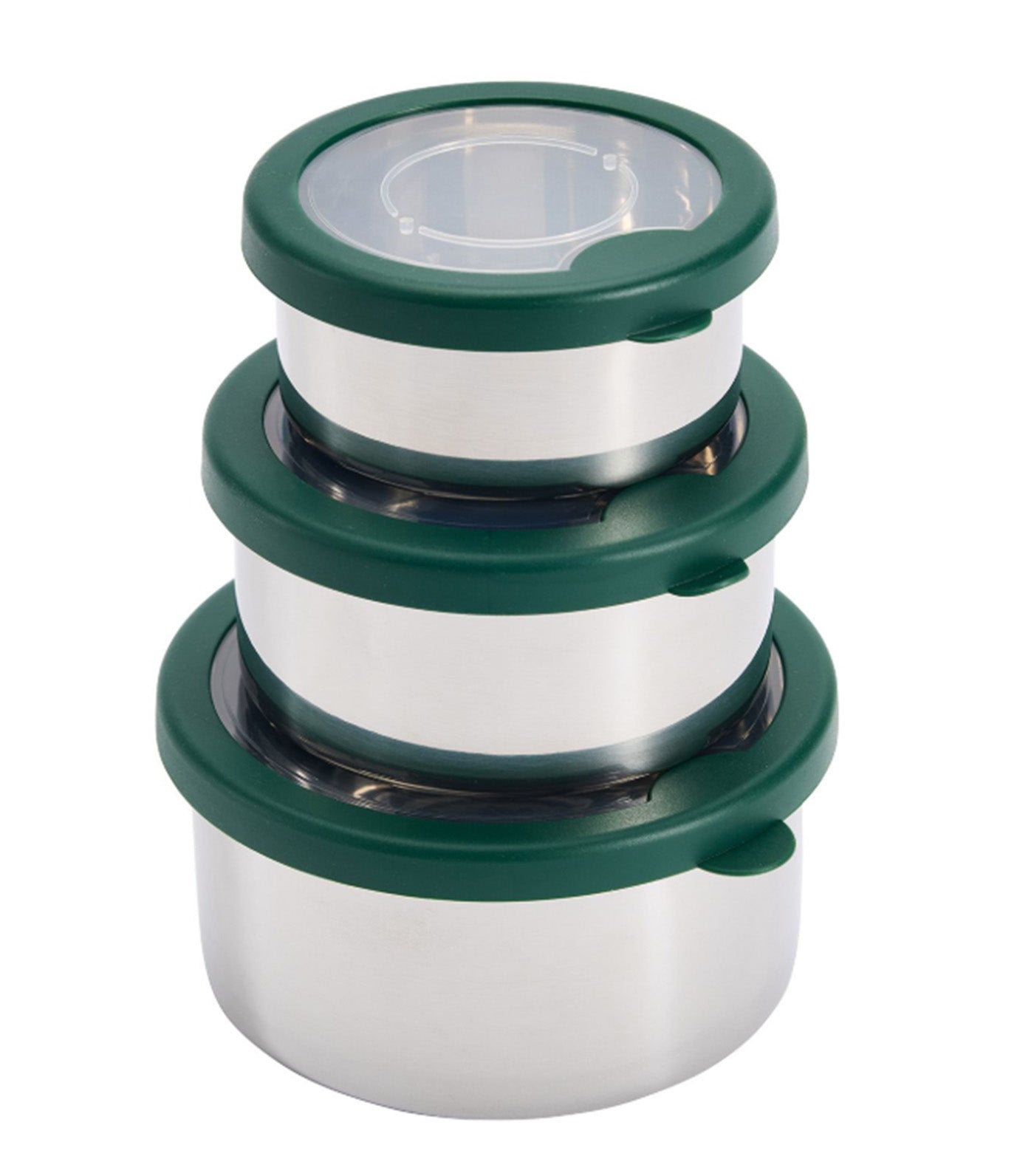 Pottery Barn Kids Spencer Stainless Nesting Container Trio Green