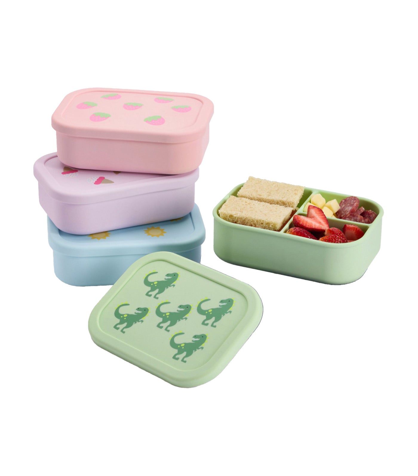 Pottery Barn Kids Little Critters Silicone Bento Box Ice Cream