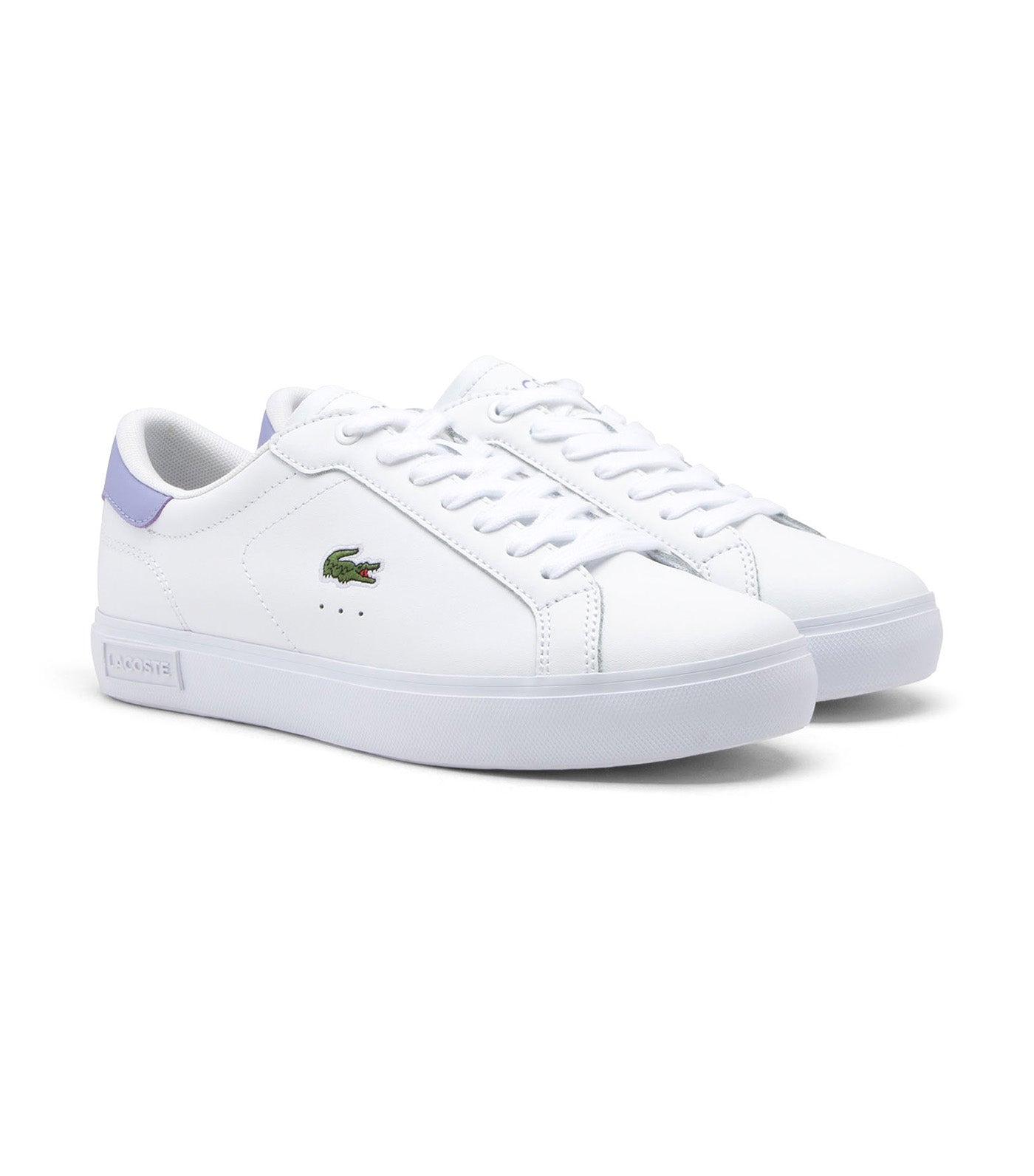 Lacoste Women's Powercourt Leather Sneakers White/Light Purple