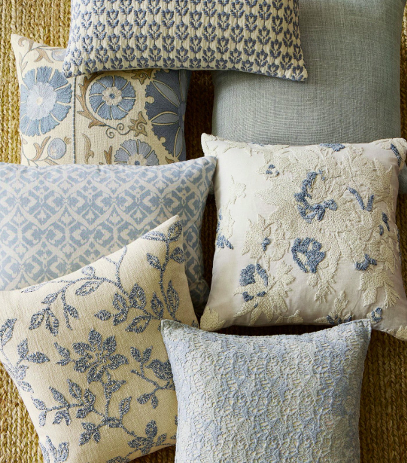 Avila Embroidered Pillow Cover Multi