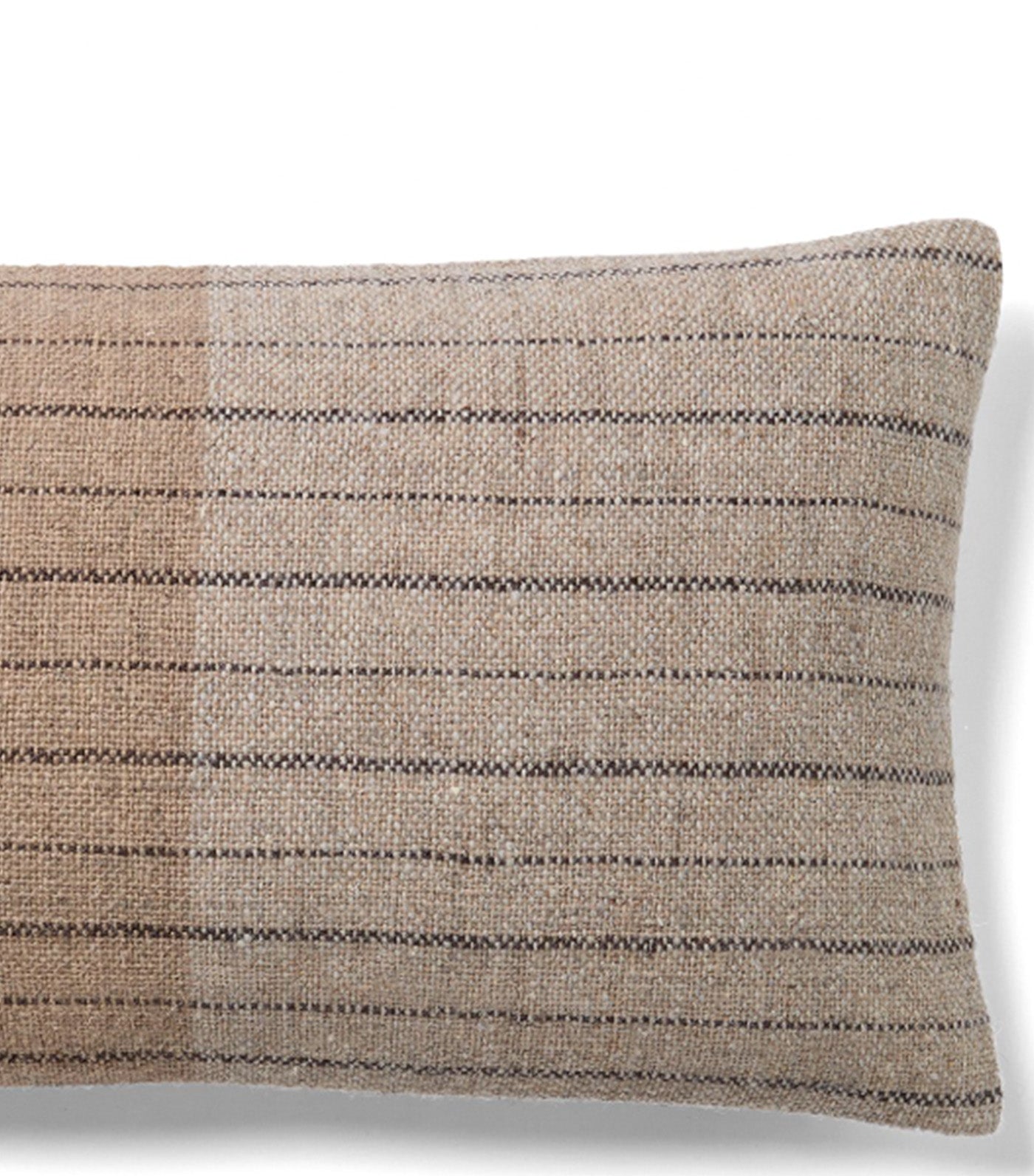 Wool Grid Lumbar Pillow Cover Natural Multi
