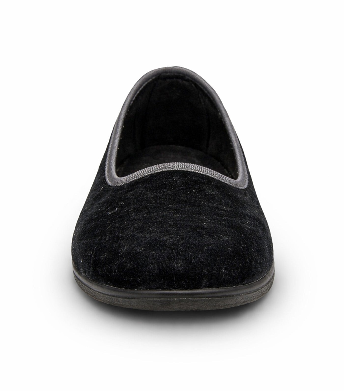 Macarena Rania 3 Terciopelo Flats Negro