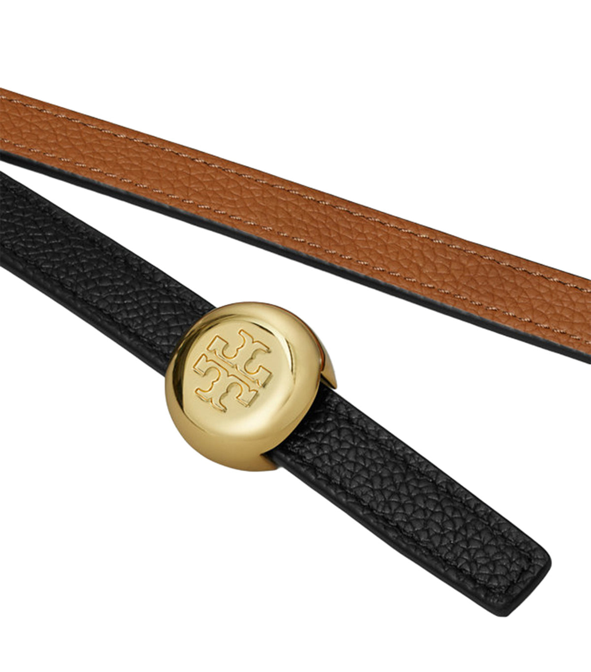 Romy Reversible Belt Black/Aged Tan/Gold