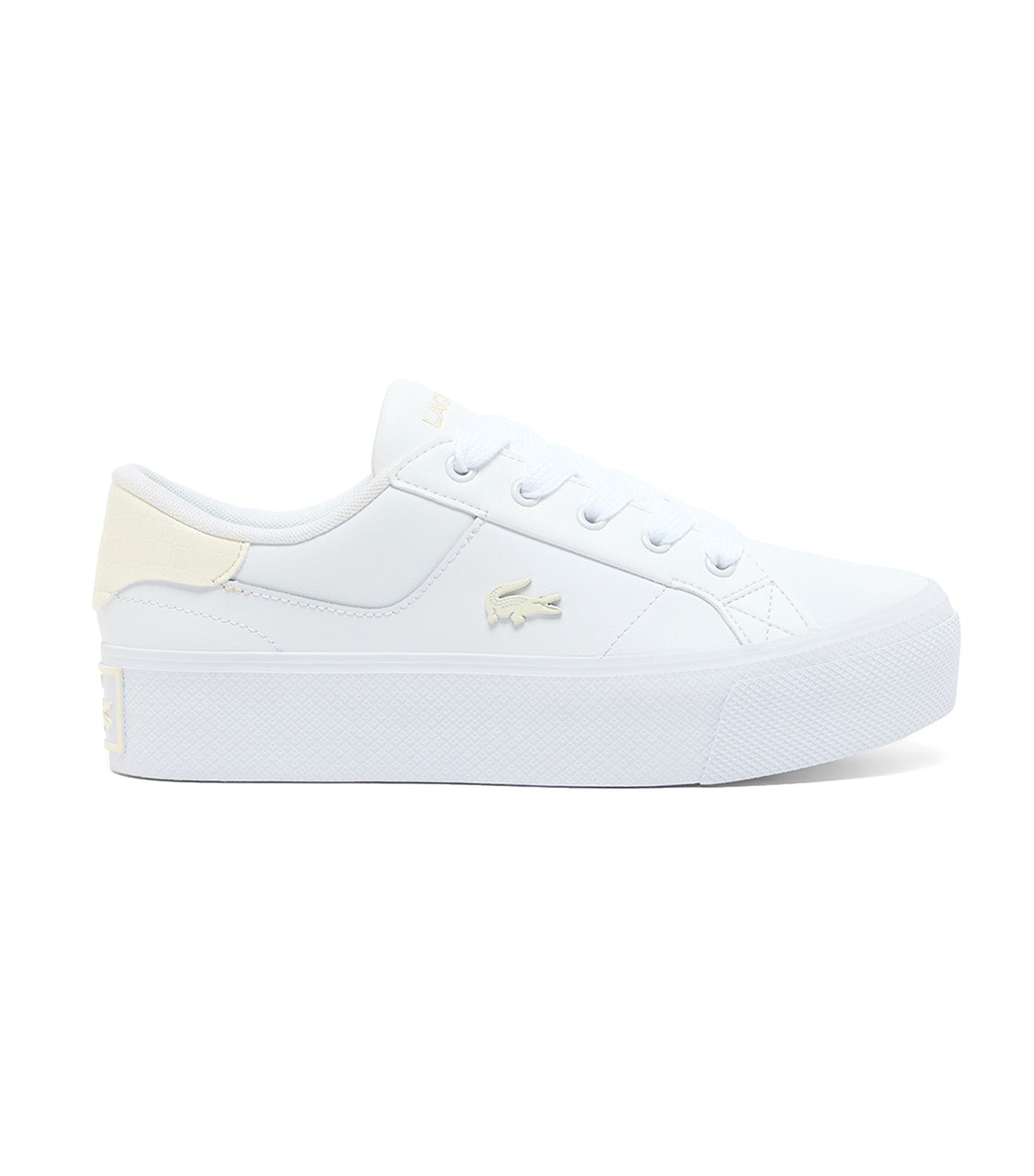 Women's Ziane Platform Leather Sneakers White/Off White