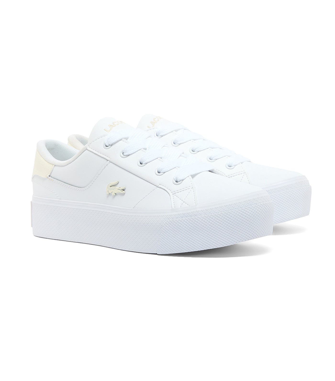 Women's Ziane Platform Leather Sneakers White/Off White