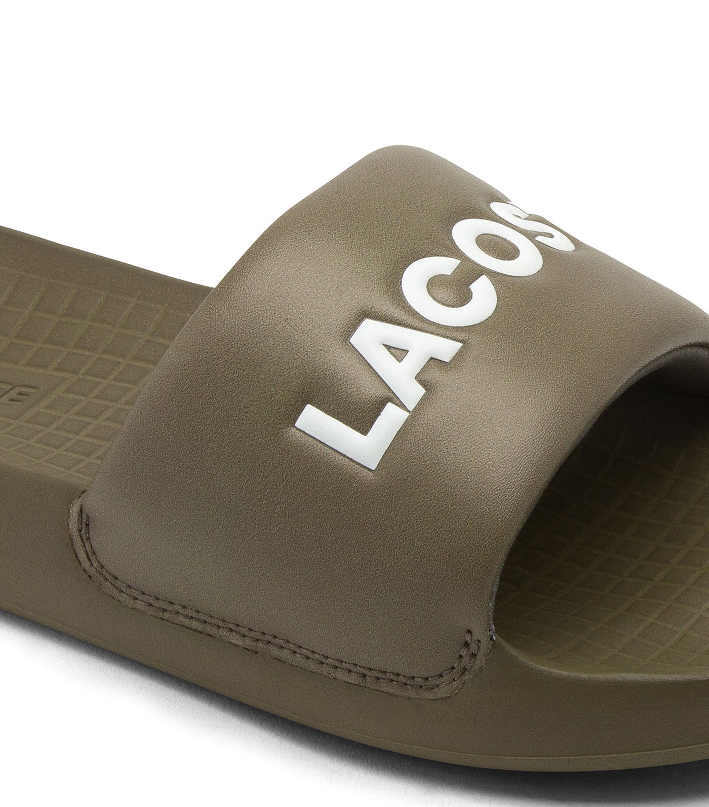 Lacoste Men's Serve Slide 1.0 Khaki/White