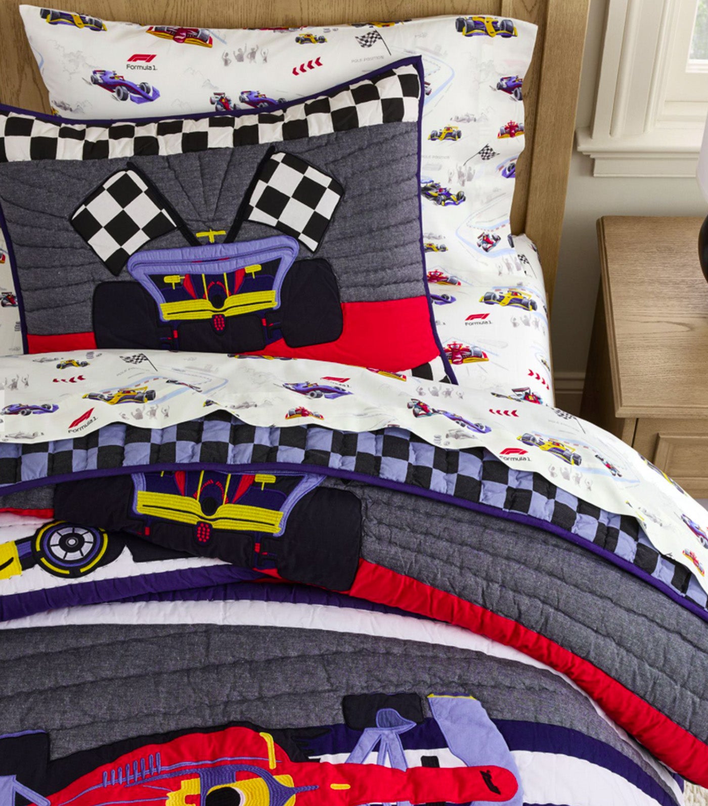 Formula 1® Patchwork Quilt and Shams