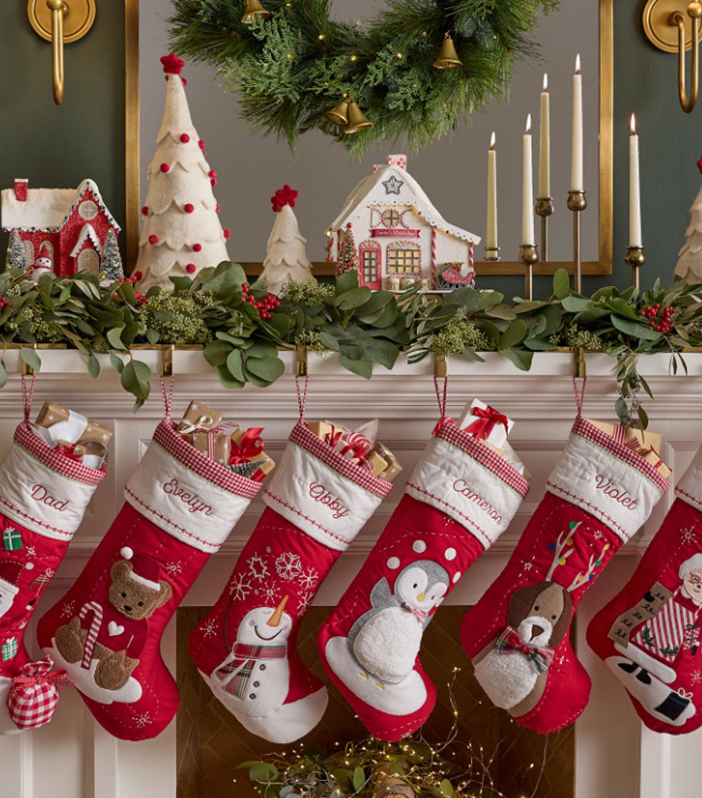 Bear Quilted Christmas Stocking Collection