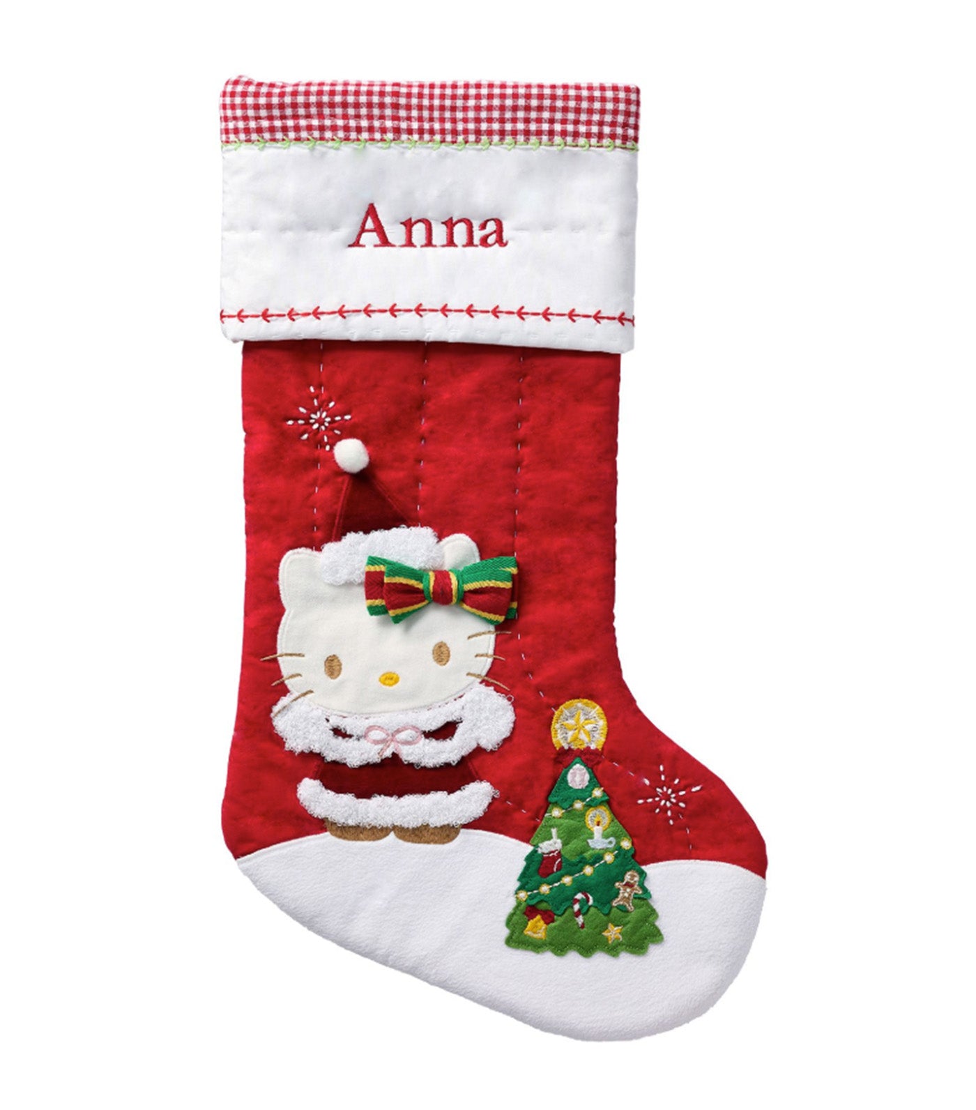 Quilted Christmas Stocking - Hello Kitty