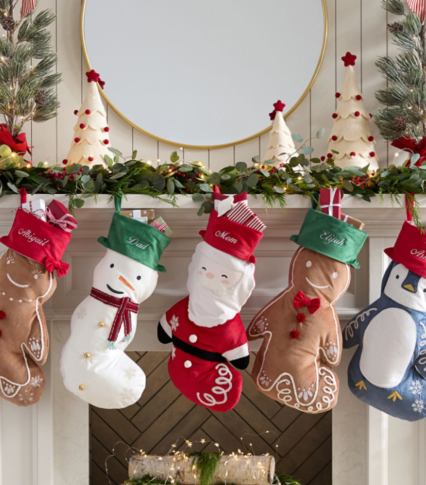 Shaped Velvet Christmas Stocking Collection