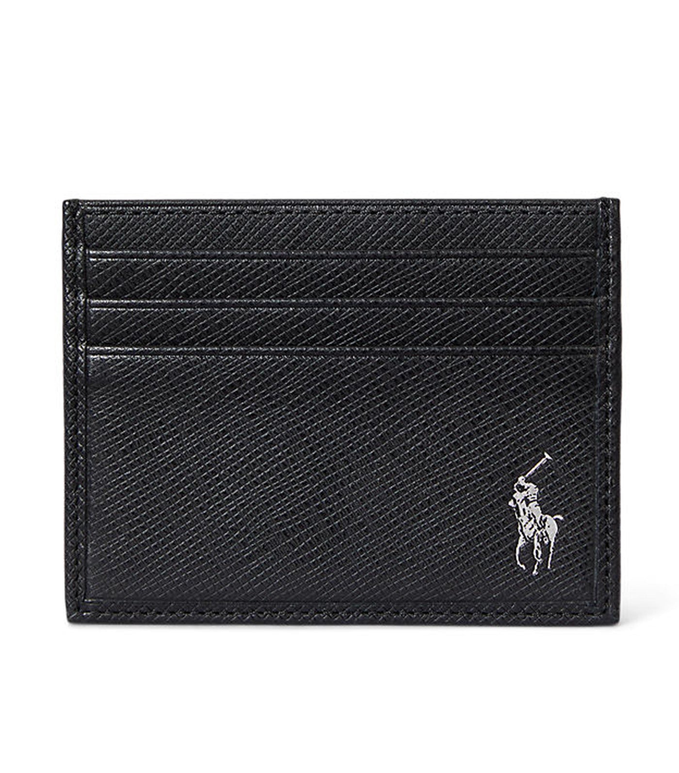 Saffiano Leather Card Case Black