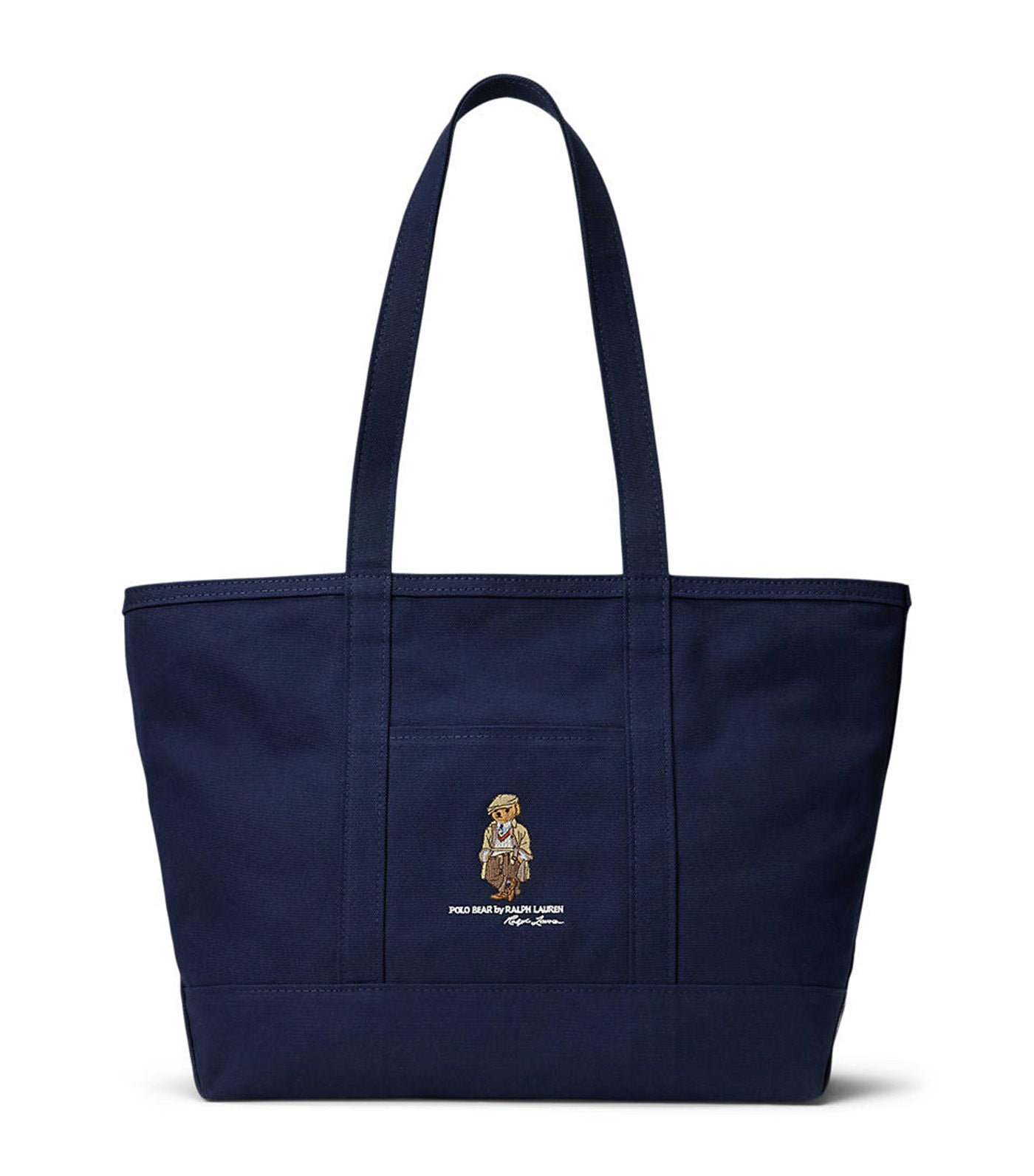 Men's Polo Bear Canvas Tote Navy