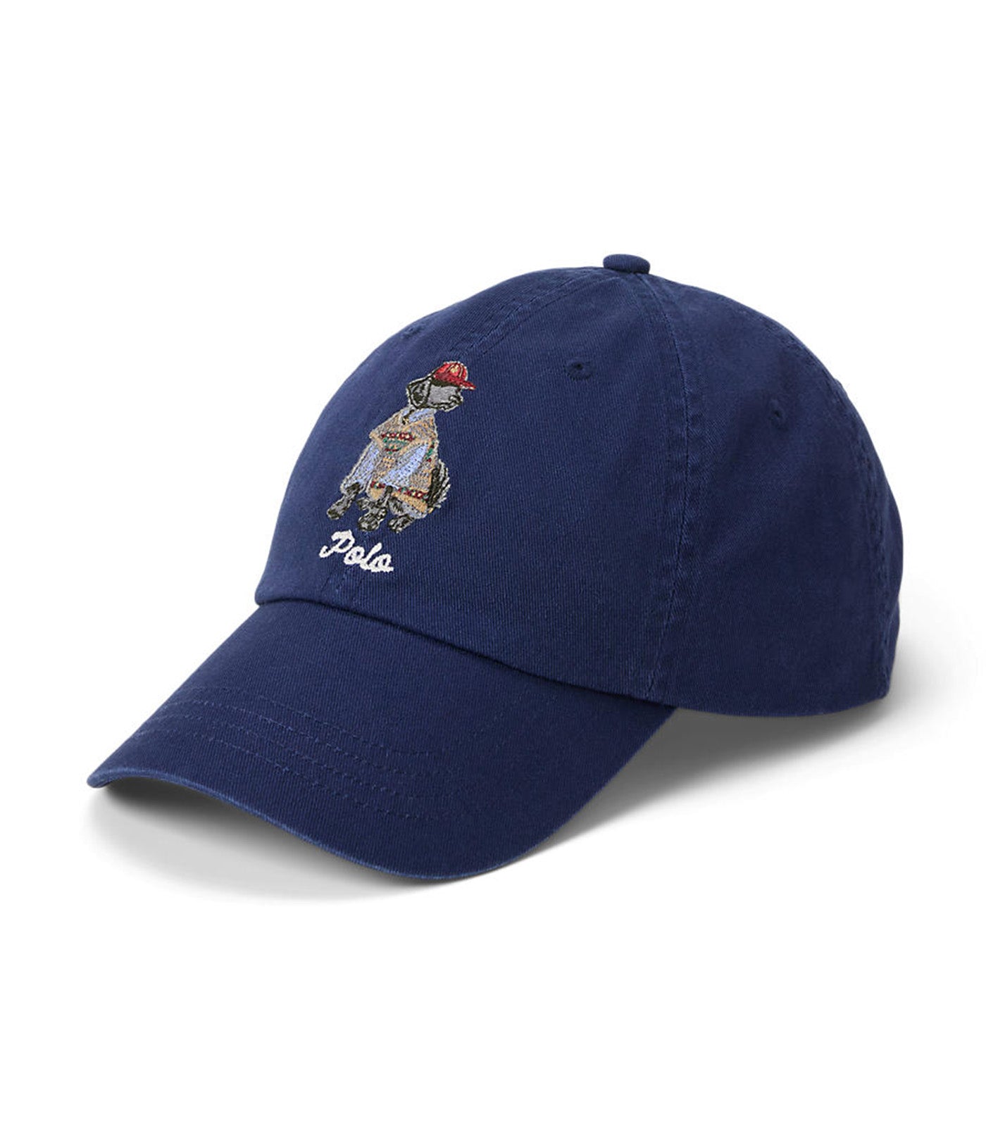 Dog-Embroidered Twill Ball Cap