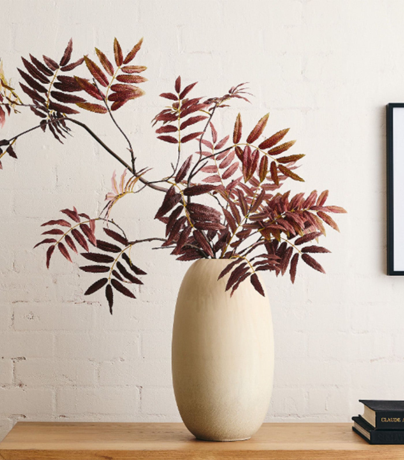 Faux Autumn Leaves Branch