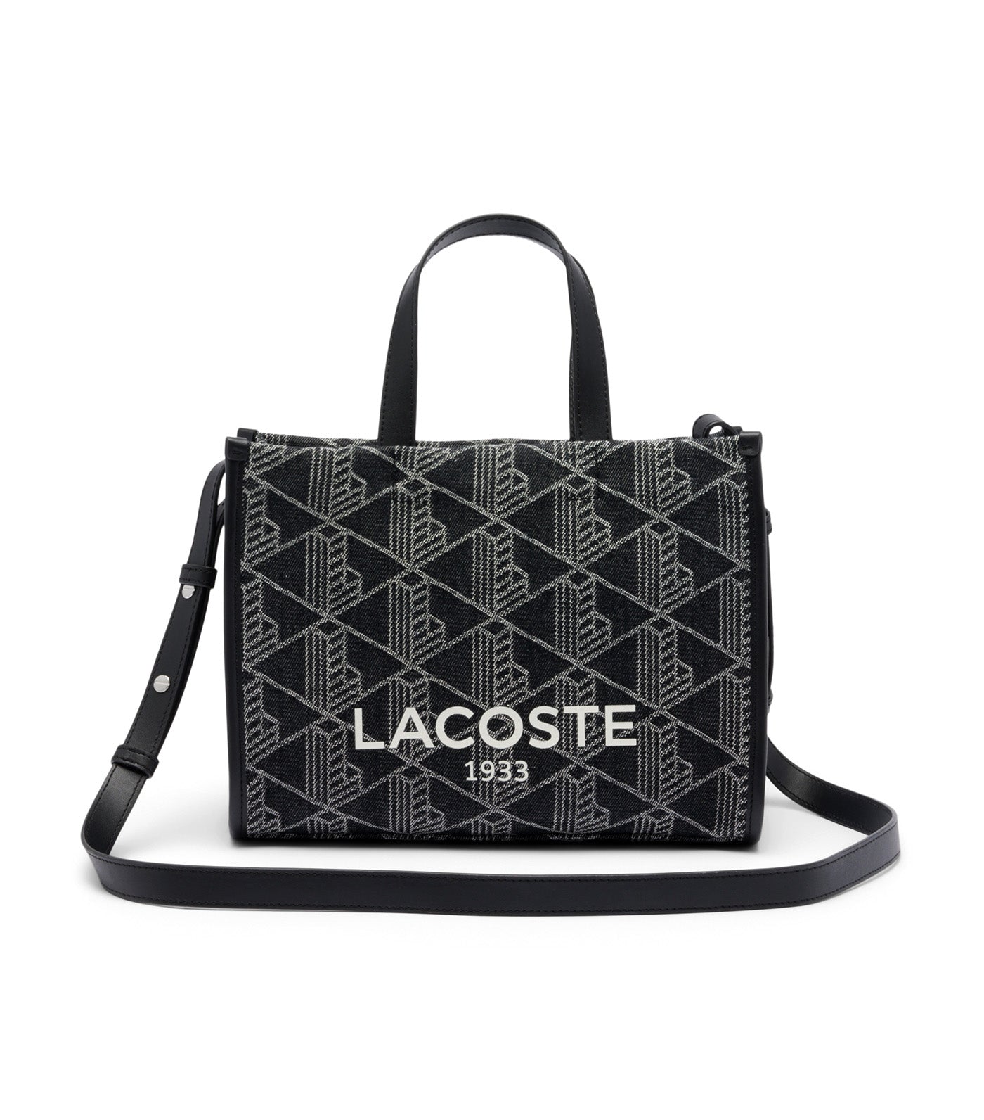 Small Heritage Jacquard Tote Mono Jacquard Black Denim