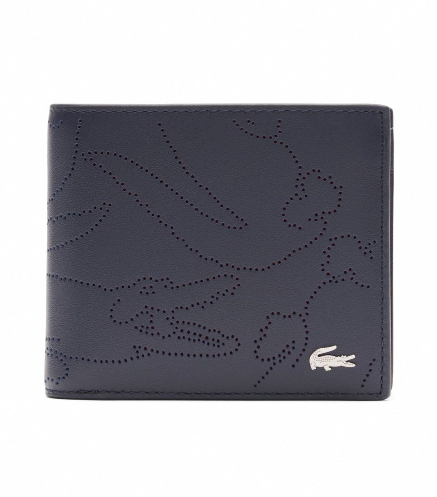 Medium FG Billfold Allover Punch Croc Marine