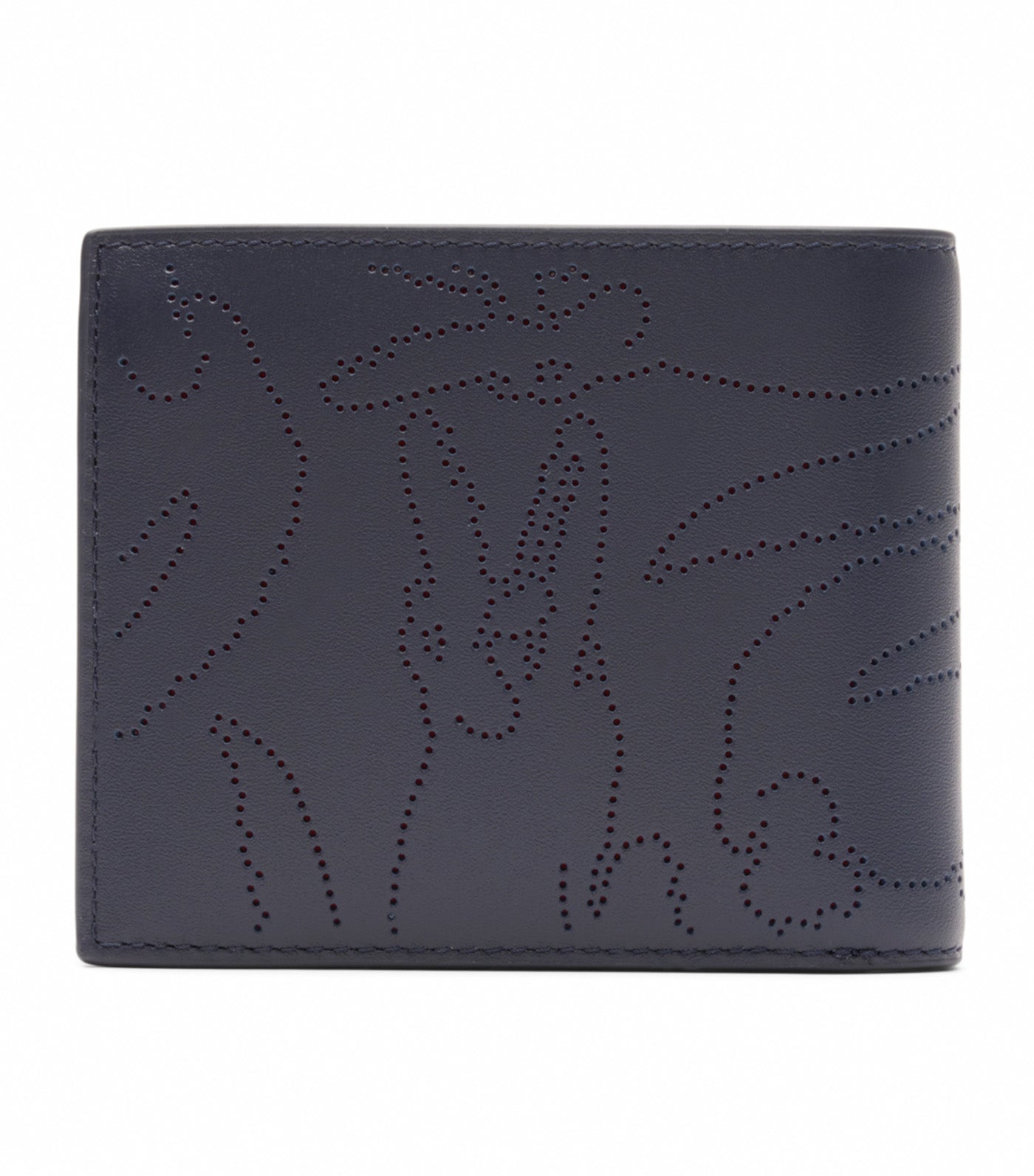 Medium FG Billfold Allover Punch Croc Marine
