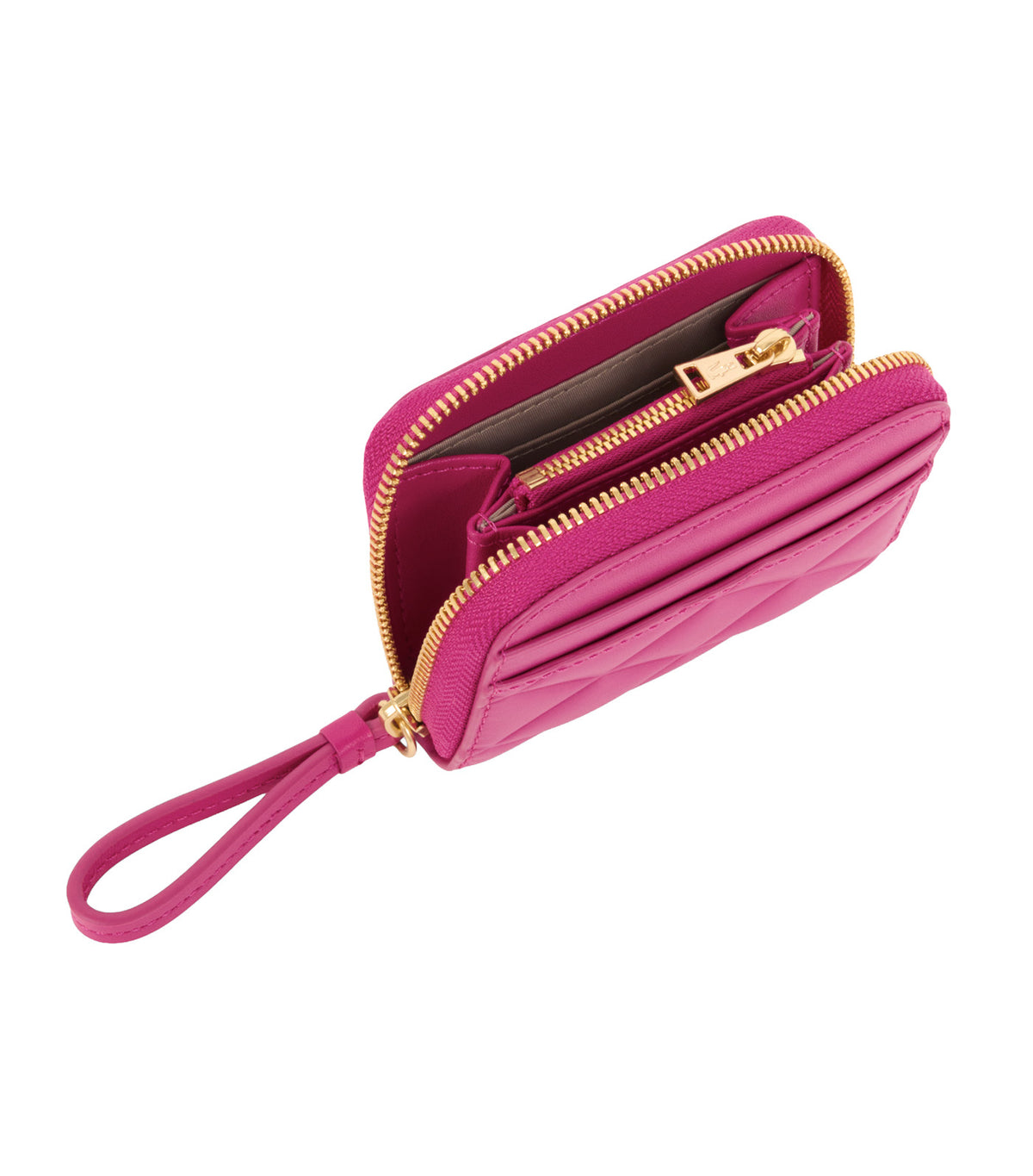 Small Crocodelle Leather Coin Purse Rubine