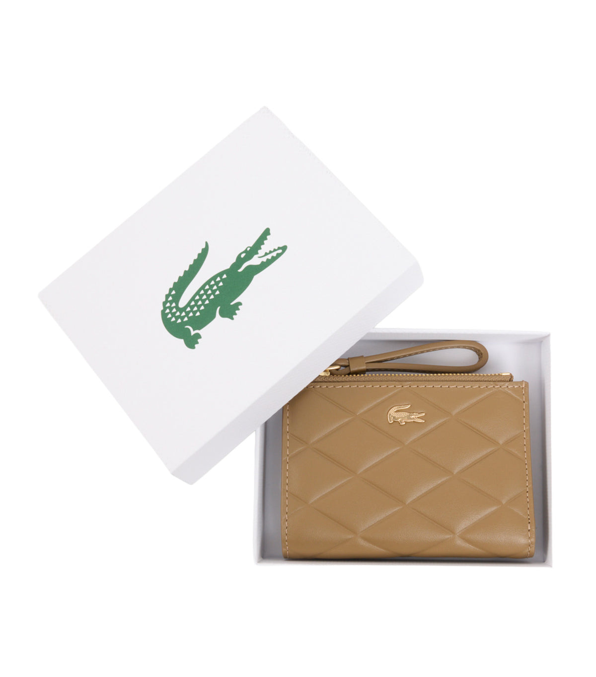 Crocodelle Leather Coin Purse Cookie