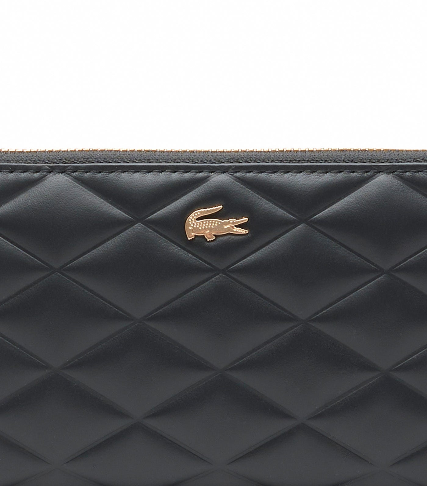 Large Crocodelle Leather Billfold Noir
