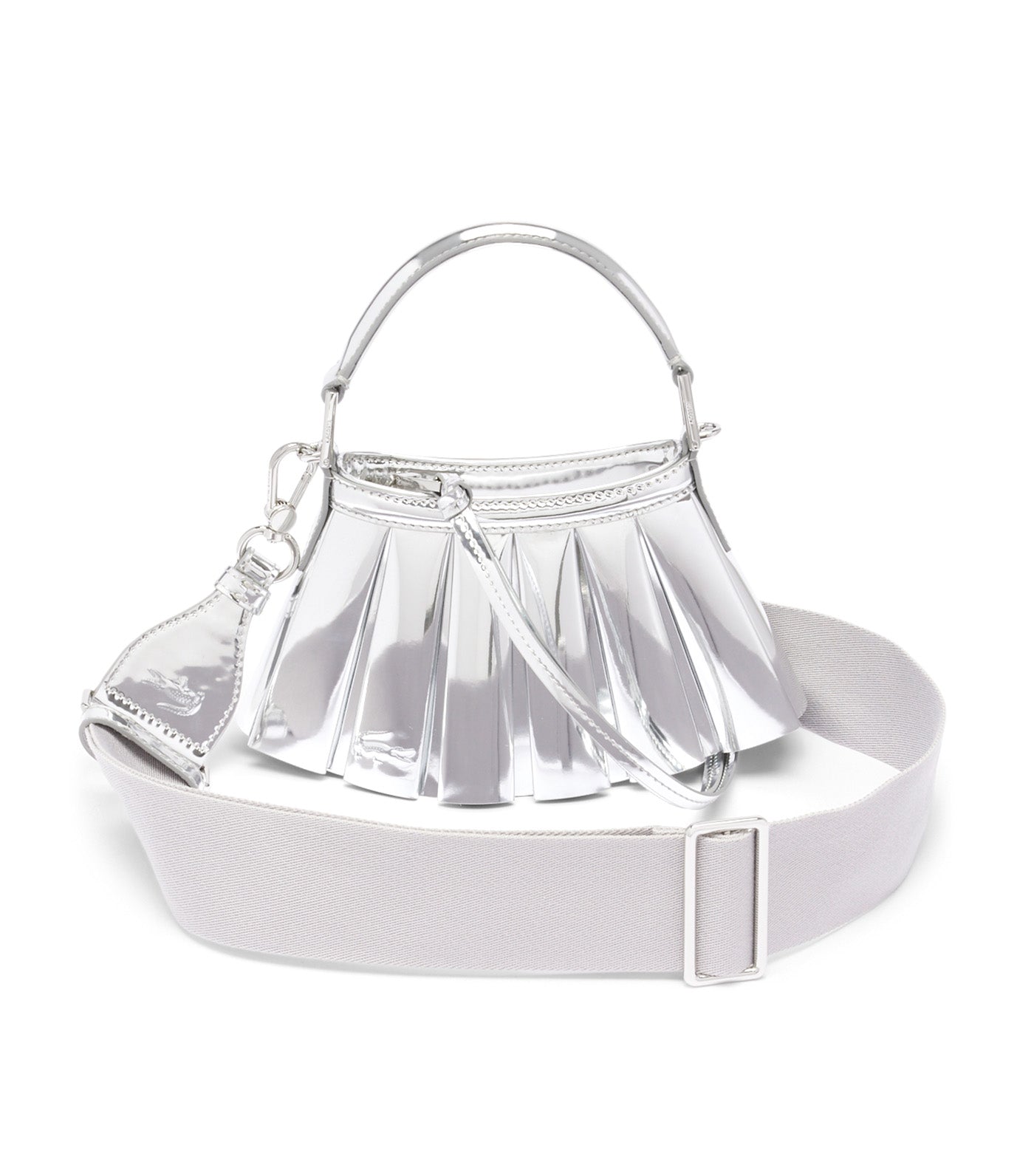 Runway Mirror Leather XXS Lenglen Purse Silver Mirror