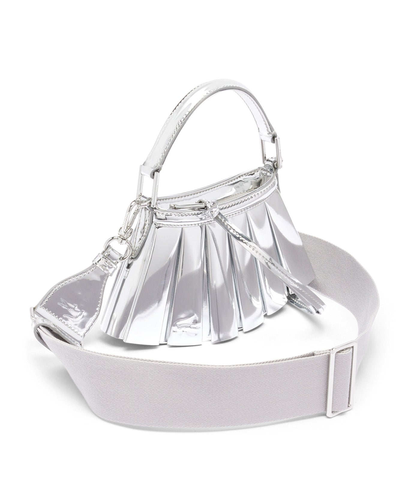 Runway Mirror Leather XXS Lenglen Purse Silver Mirror