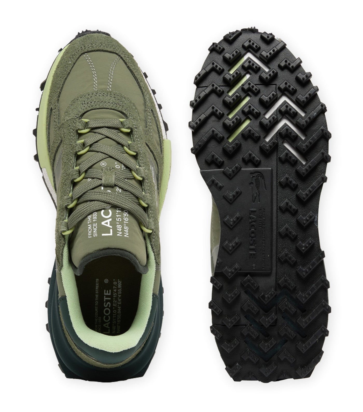 Lacoste Men's Elite Active Sneakers Khaki/White