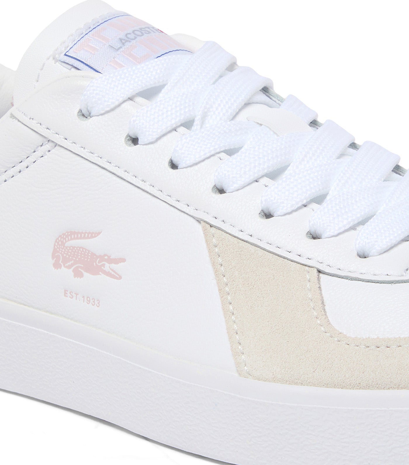 Lacoste Women's Baseshot Pro Leather Sneakers White/Pink/Blue