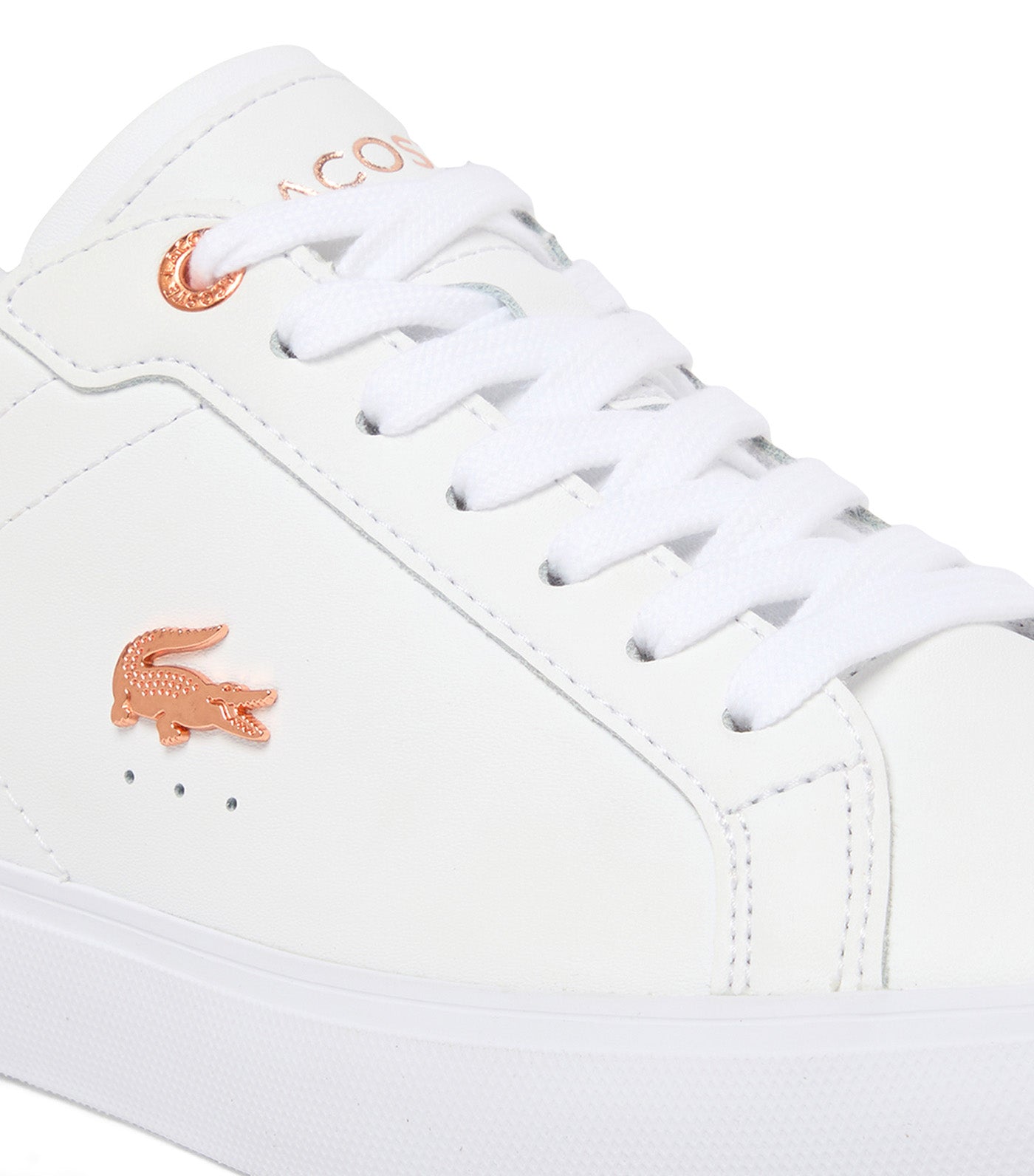 Lacoste Women's Powercourt Leather Sneakers White/Light Pink