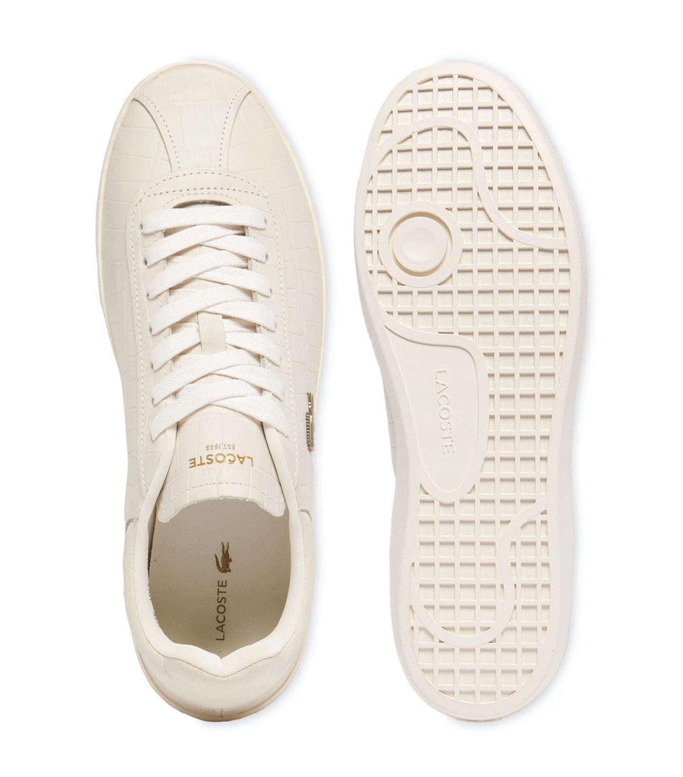 Men's Baseshot Leather Sneakers Off White/Off White