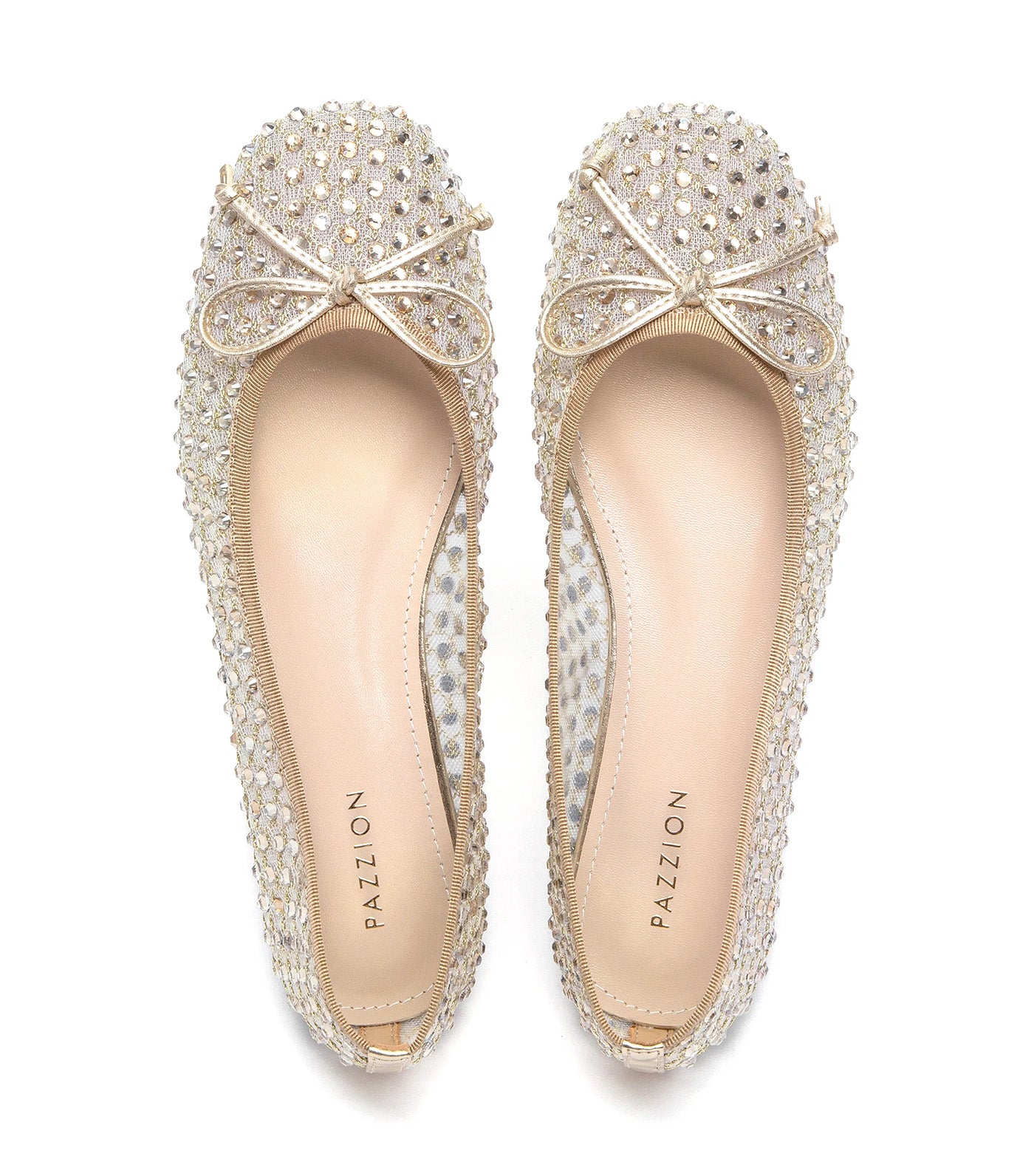Orlise Crystal Embellished Bow Flats