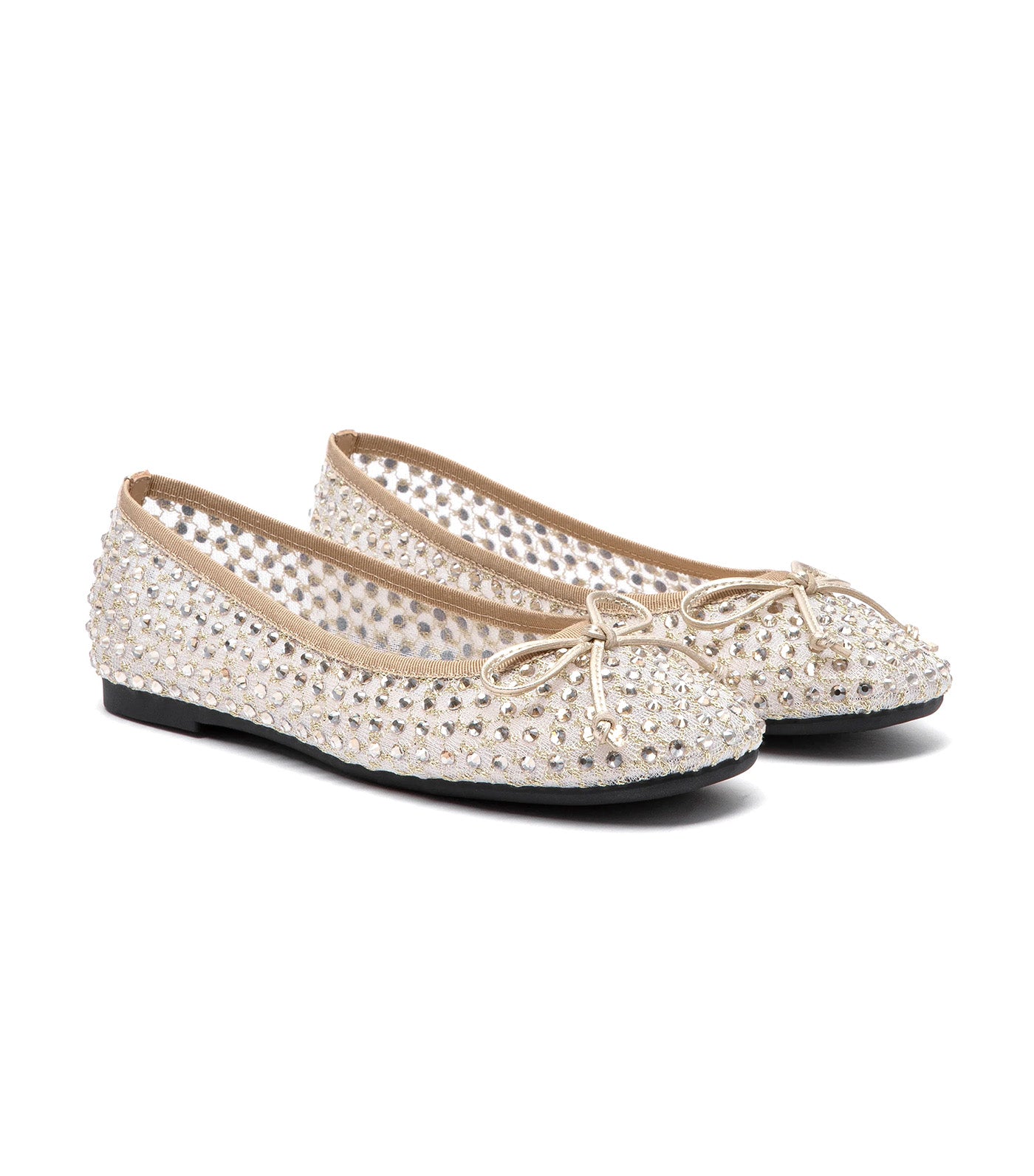 Orlise Crystal Embellished Bow Flats
