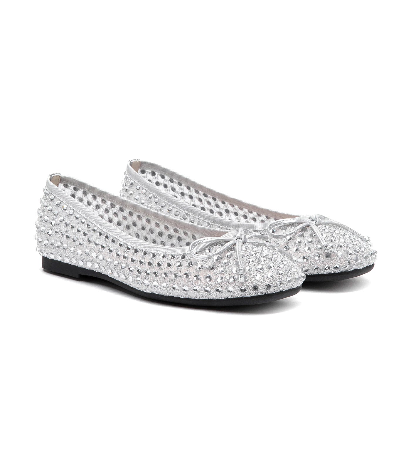 Orlise Crystal Embellished Bow Flats