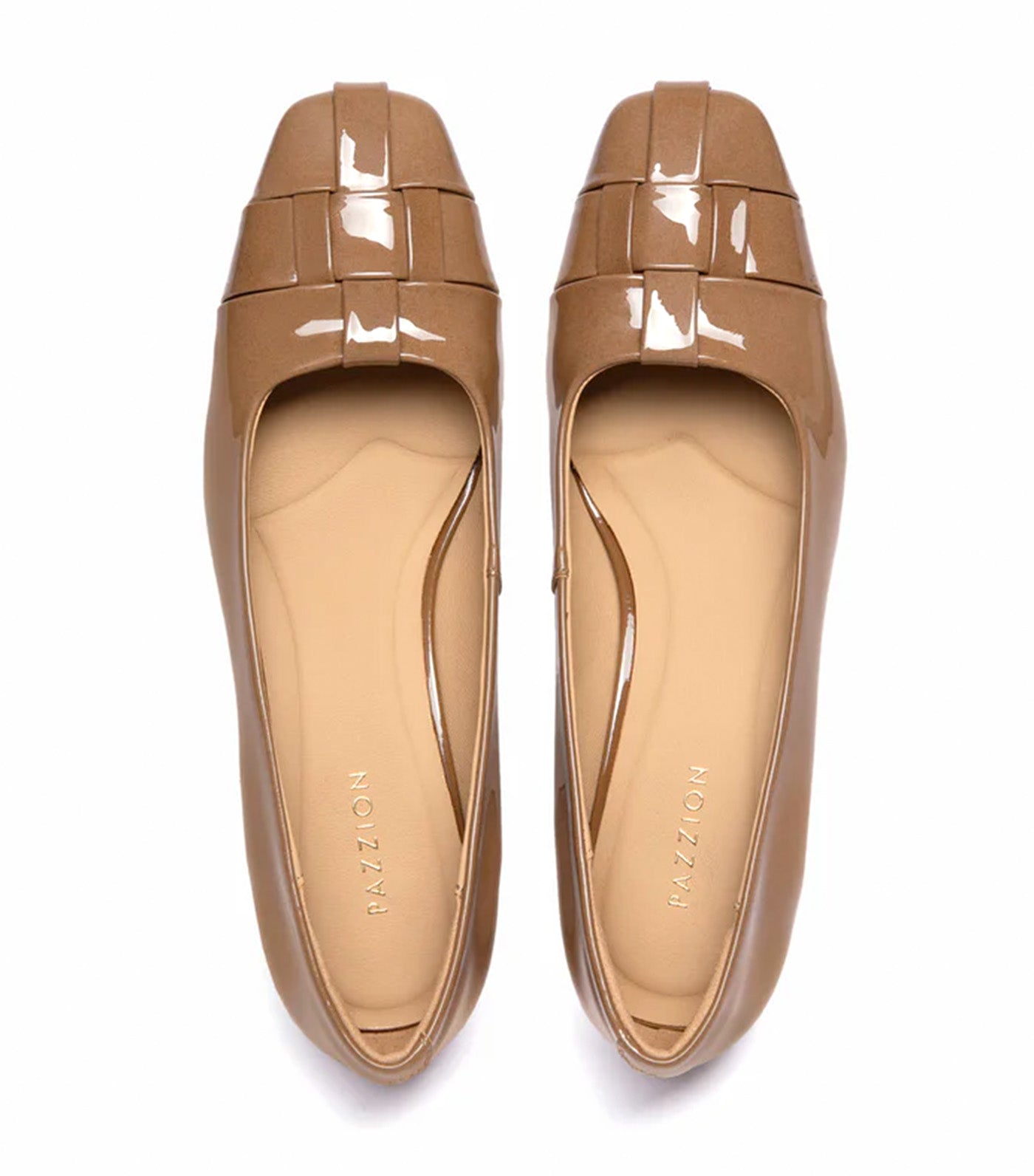 Xavielle Woven Patent Leather Heels